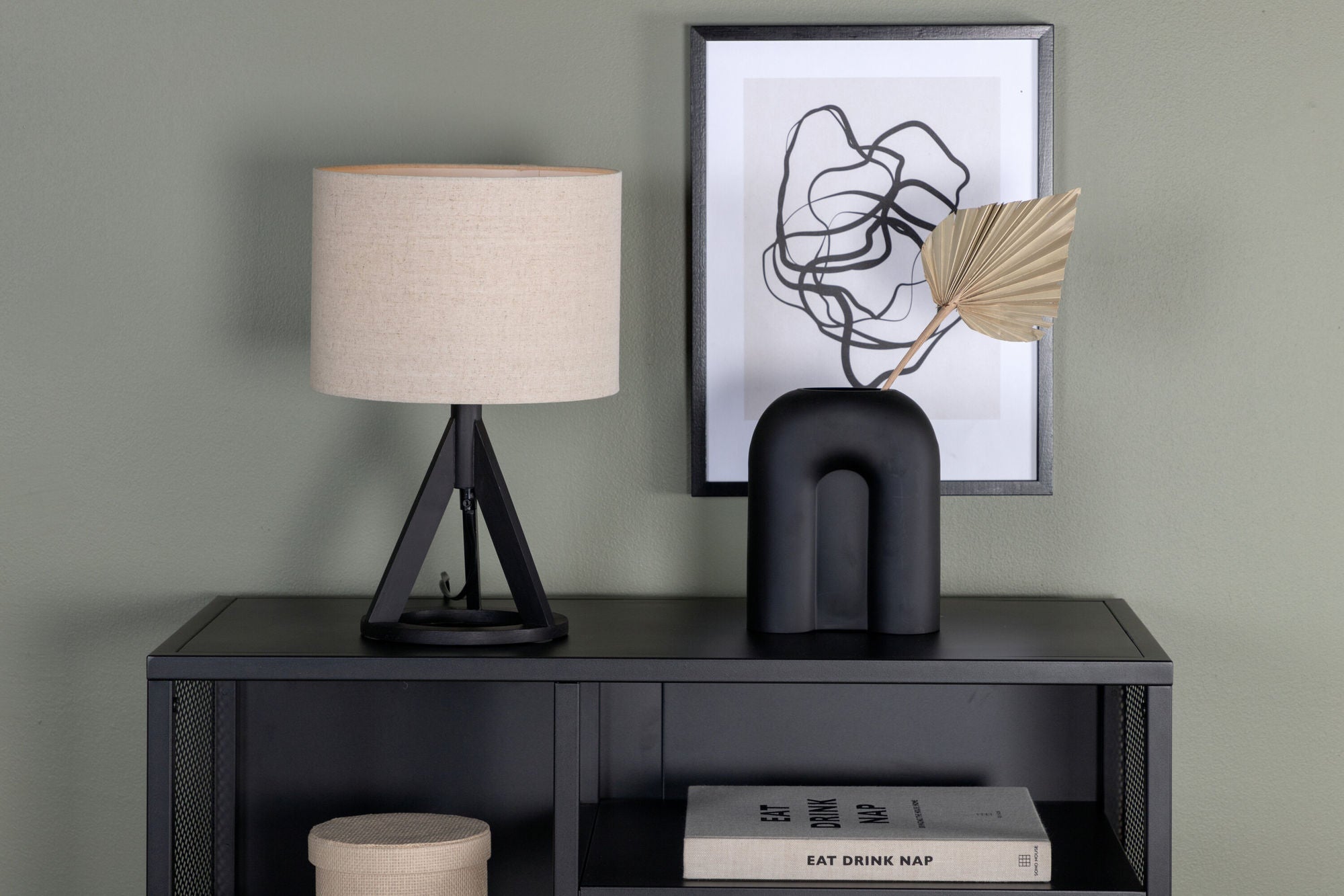 Venture Home Kona -bord lampe - Black/Linen