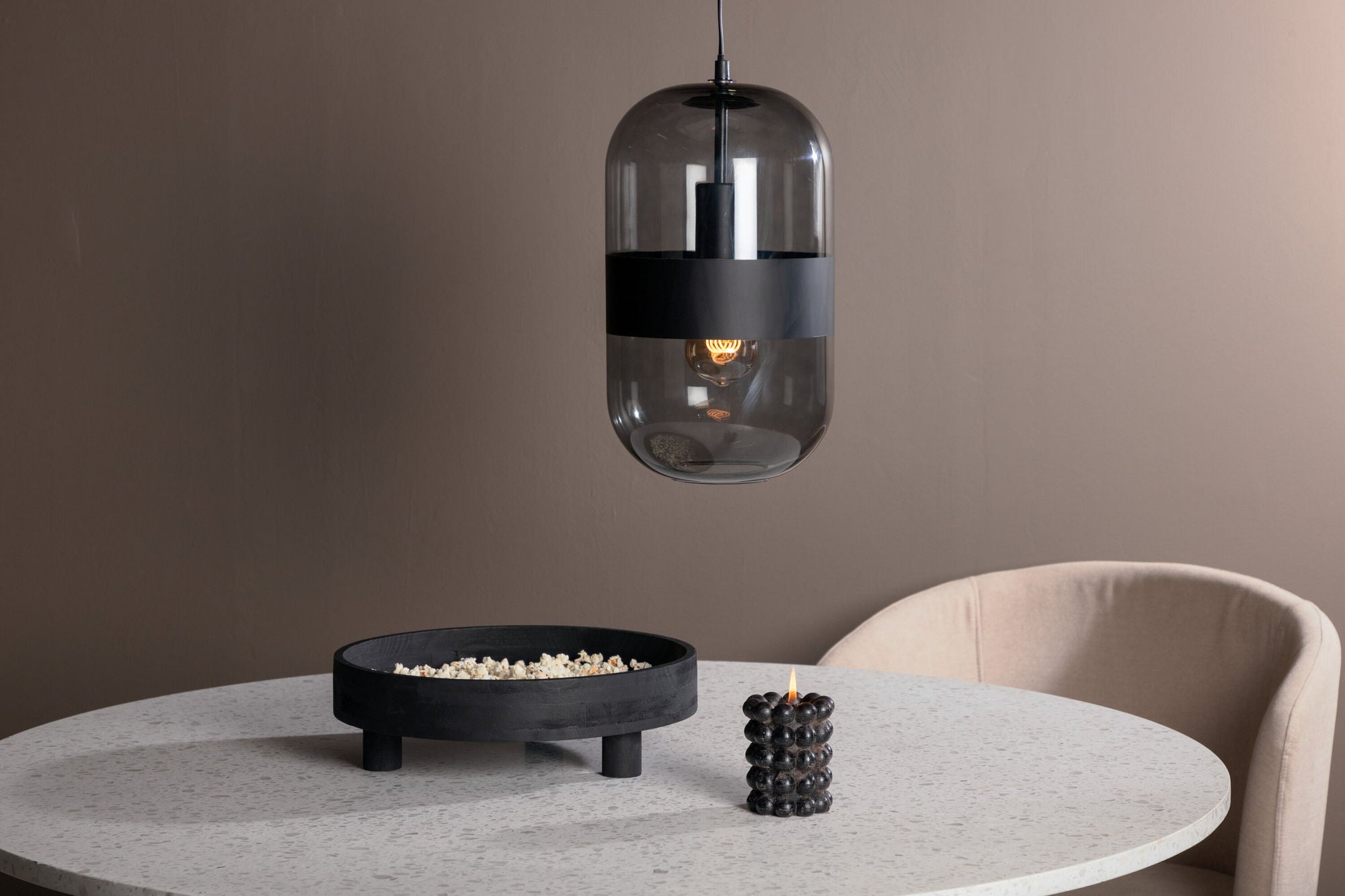 Venture Home Dropp -Pendant - Black / Smokey black Glass/As quotation