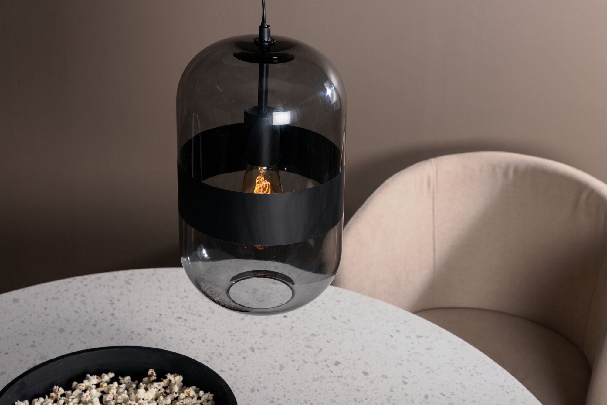 Venture Home Dropp -Pendant - Black / Smokey black Glass/As quotation