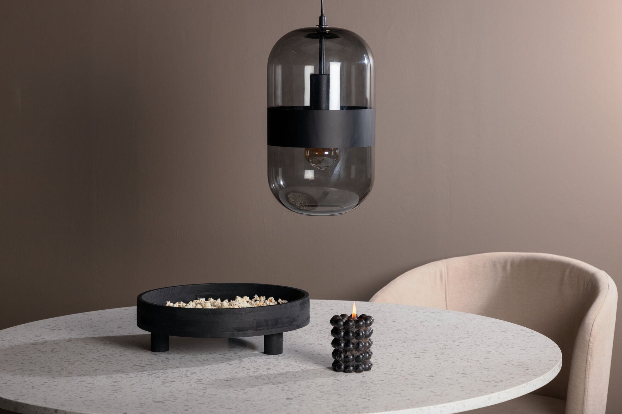 Venture Home Dropp -Pendant - Black / Smokey black Glass/As quotation