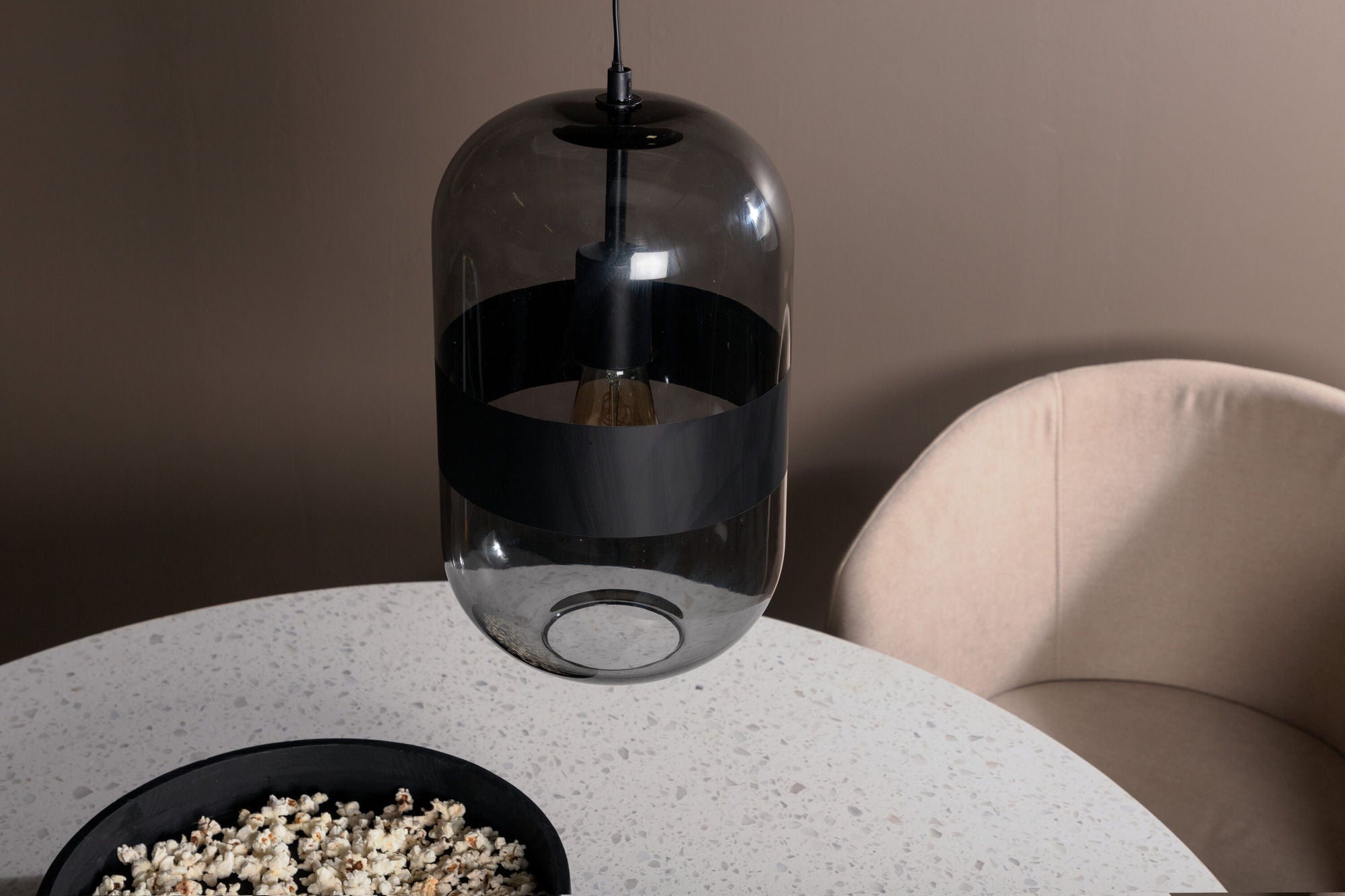 Venture Home Dropp -Pendant - Black / Smokey black Glass/As quotation