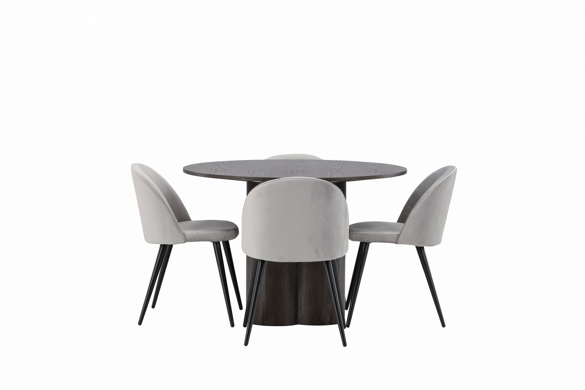 Venture Home OliviaDiningbord-Mocca/MoccaVeneer+VelvetDiningstol-LightGrey/Black_4