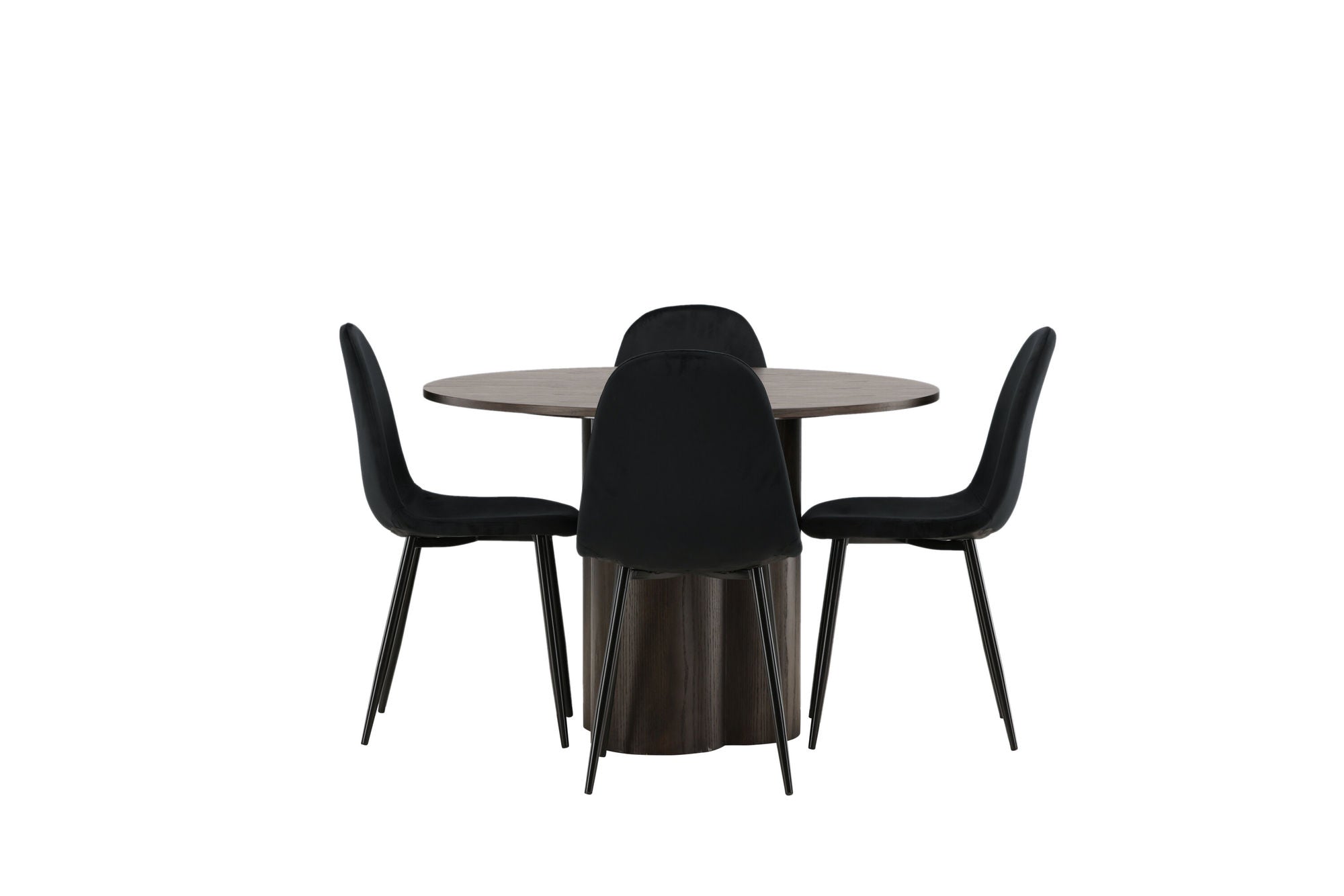 Venture Home OliviaDiningbord-Mocca/MoccaVeneer+PolarDiningstol-Blacklegs/BlackVelvet_4