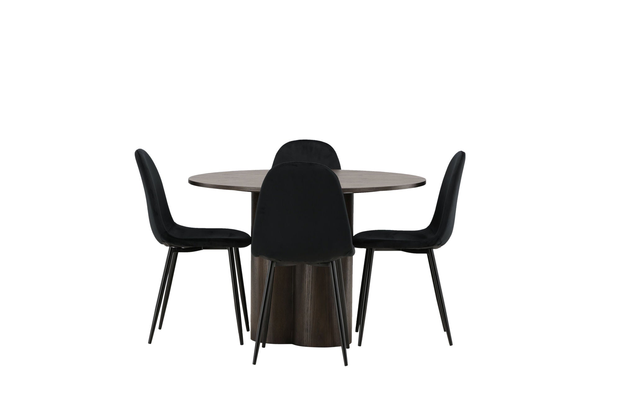 Venture Home OliviaDiningbord-Mocca/MoccaVeneer+PolarDiningstol-Blacklegs/BlackVelvet_4