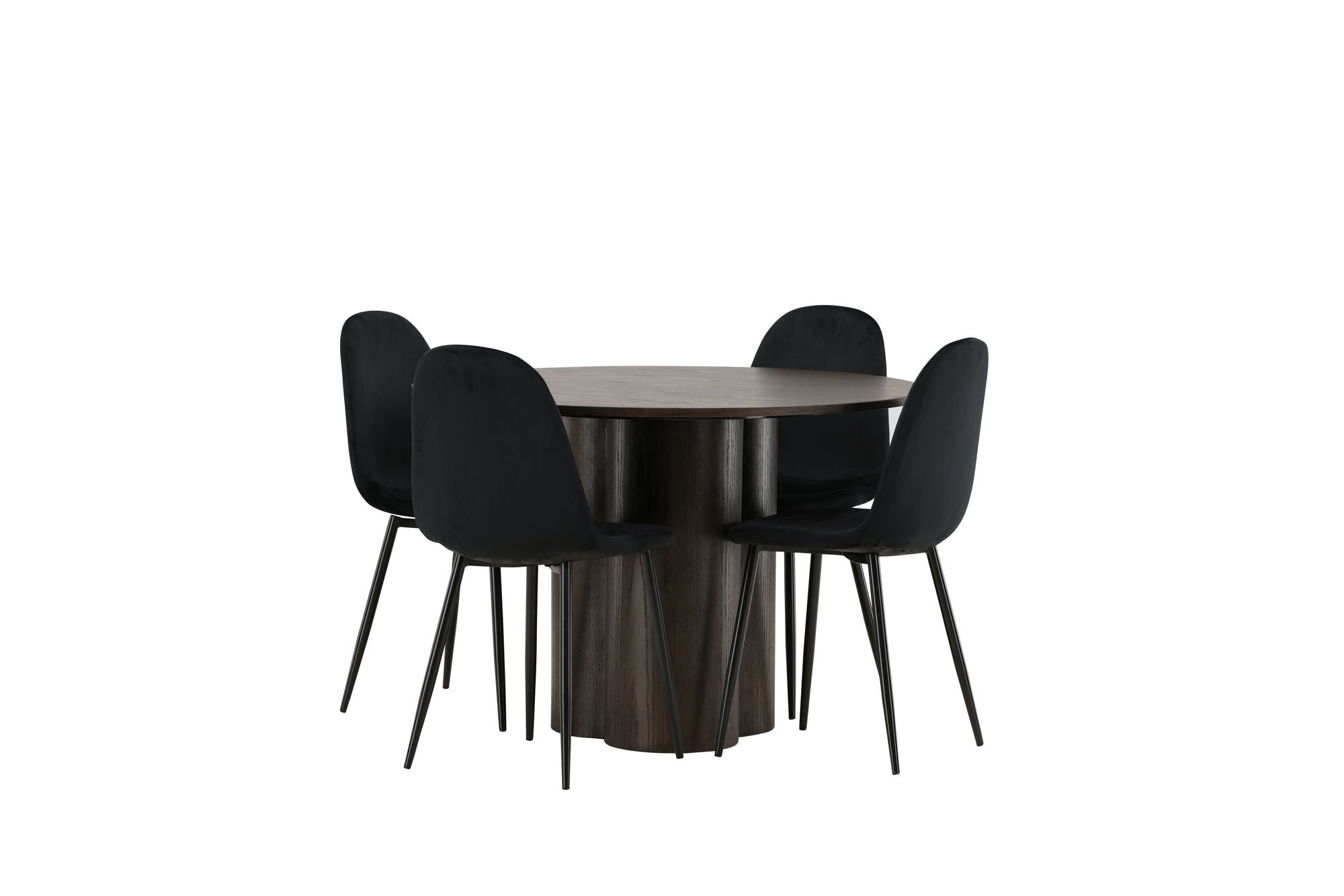 Venture Home OliviaDiningbord-Mocca/MoccaVeneer+PolarDiningstol-Blacklegs/BlackVelvet_4
