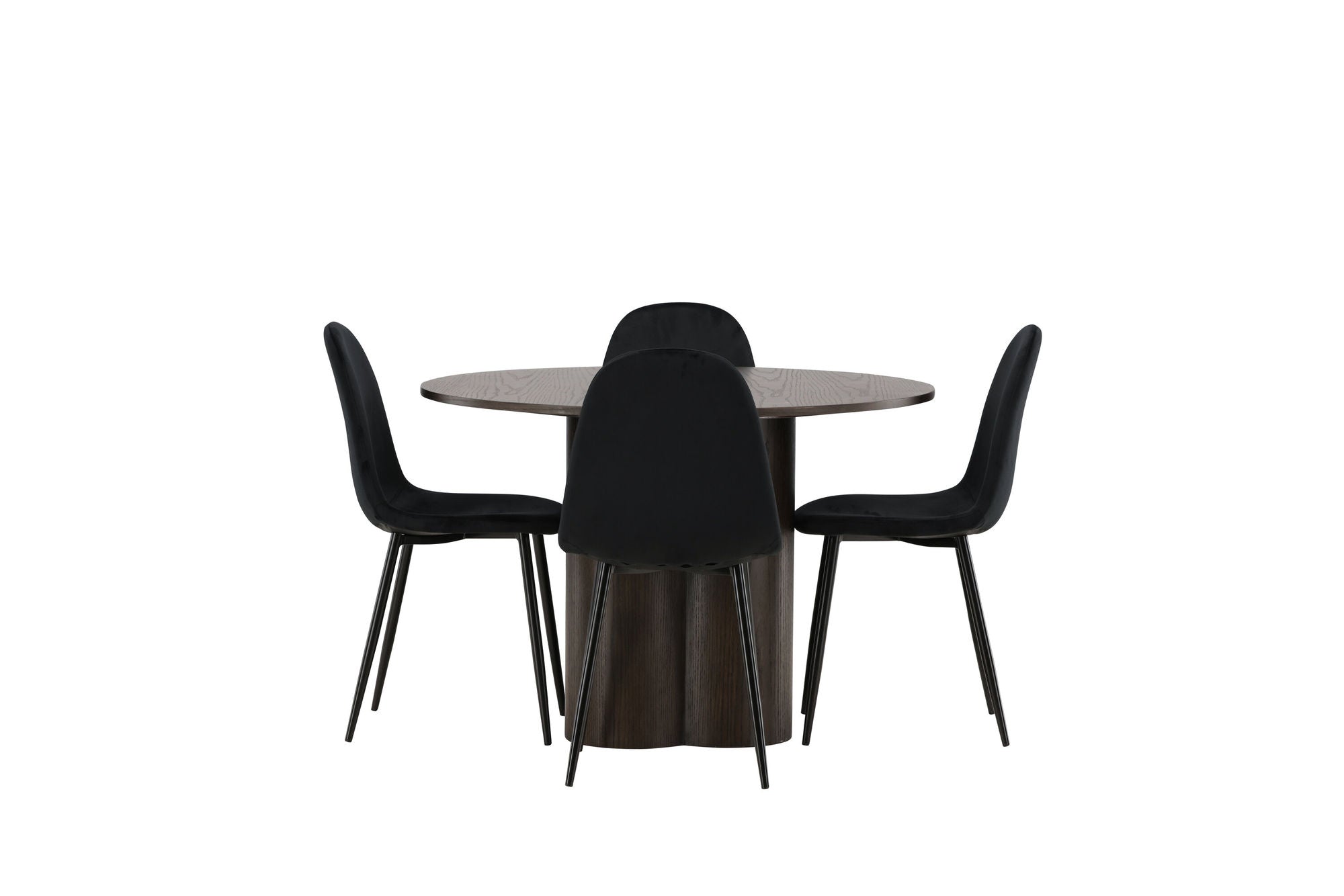 Venture Home OliviaDiningbord-Mocca/MoccaVeneer+PolarDiningstol-Blacklegs/BlackVelvet_4