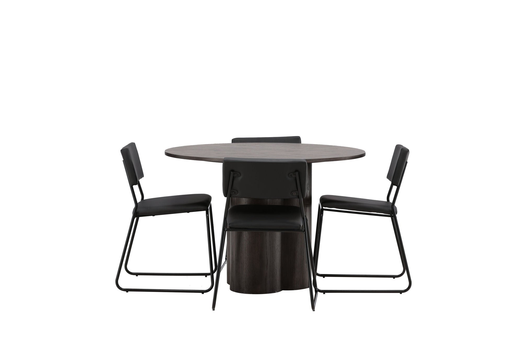 Venture Home OliviaDiningbord-Mocca/MoccaVeneer+Kenthstol-Black/BlackPU_4