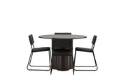 Venture Home OliviaDiningbord-Mocca/MoccaVeneer+Kenthstol-Black/BlackPU_4