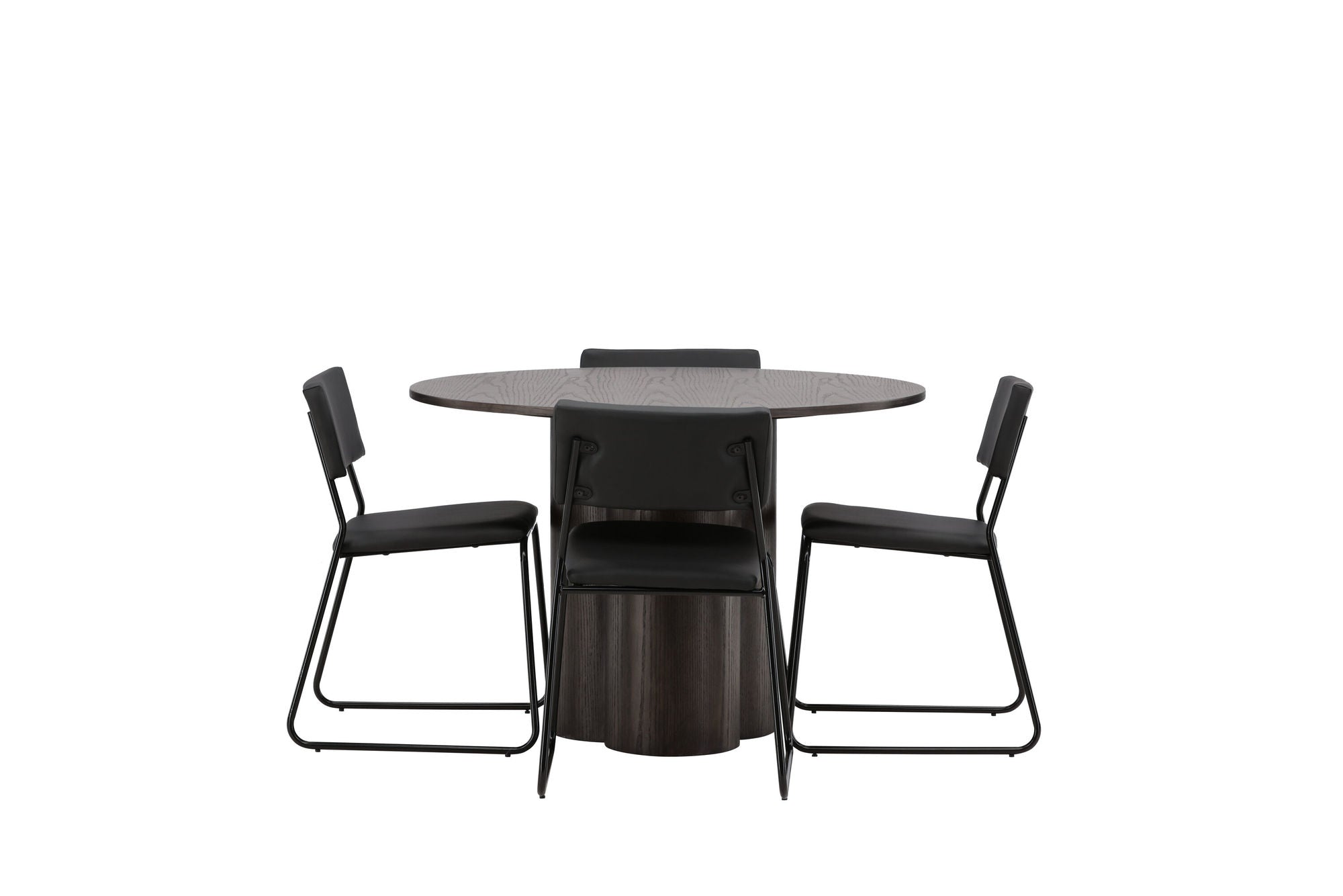 Venture Home OliviaDiningbord-Mocca/MoccaVeneer+Kenthstol-Black/BlackPU_4