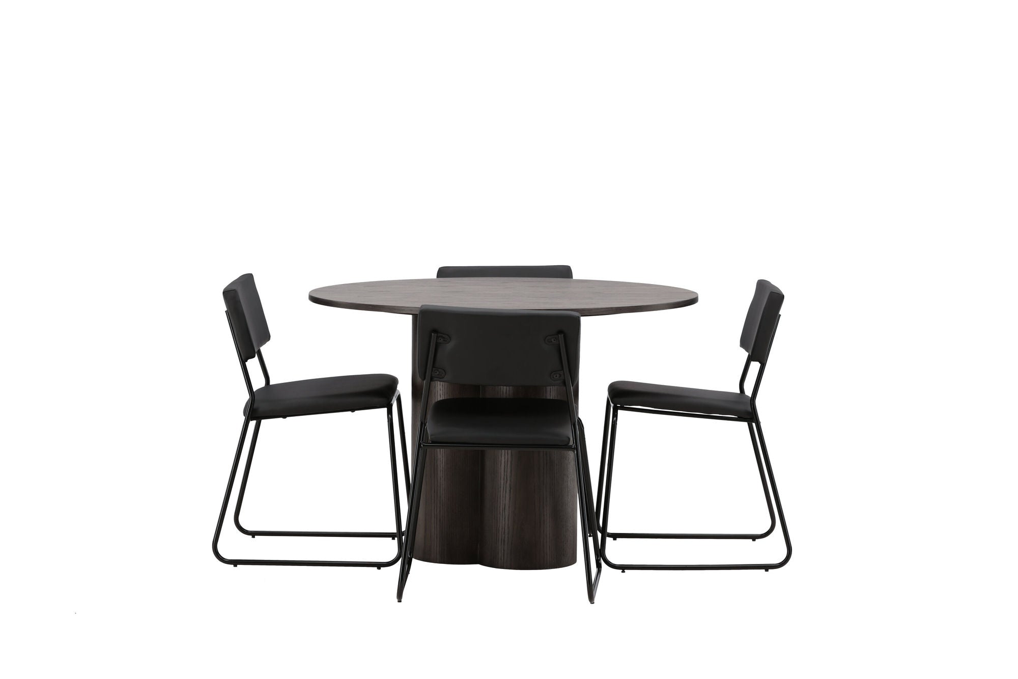 Venture Home OliviaDiningbord-Mocca/MoccaVeneer+Kenthstol-Black/BlackPU_4