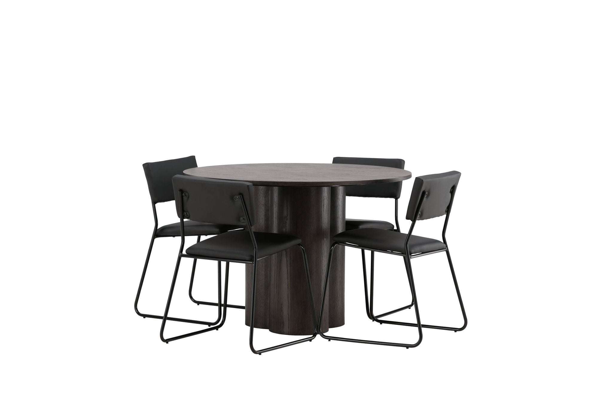 Venture Home OliviaDiningbord-Mocca/MoccaVeneer+Kenthstol-Black/BlackPU_4