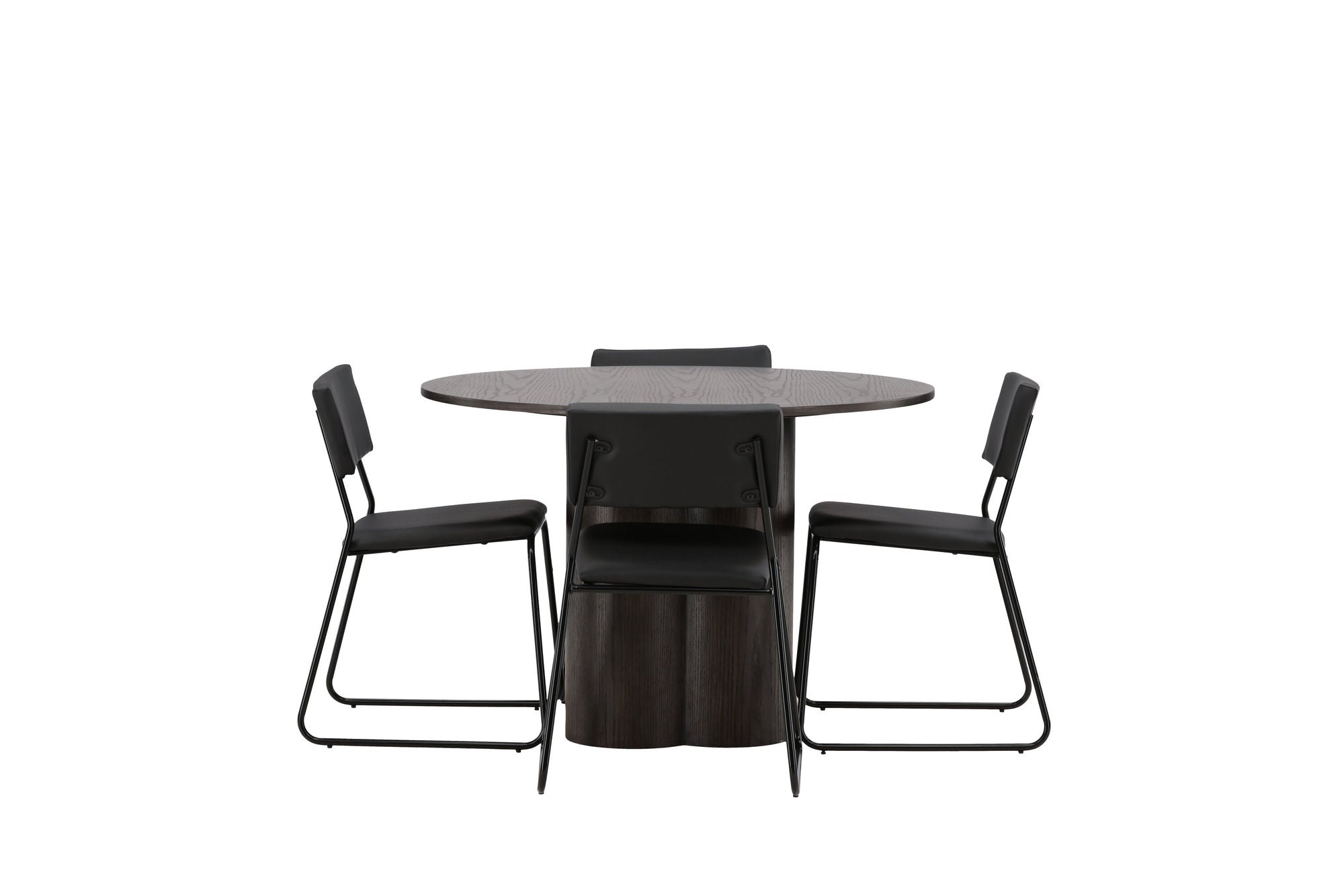 Venture Home OliviaDiningbord-Mocca/MoccaVeneer+Kenthstol-Black/BlackPU_4