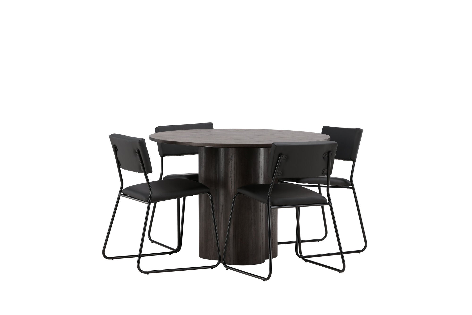 Venture Home OliviaDiningbord-Mocca/MoccaVeneer+Kenthstol-Black/BlackPU_4