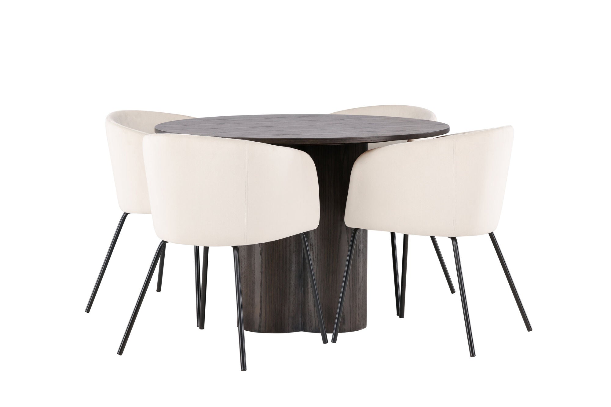 Venture Home OliviaDiningbord-Mocca/MoccaVeneer+Beritstol-Black/BeigeVelvet_4