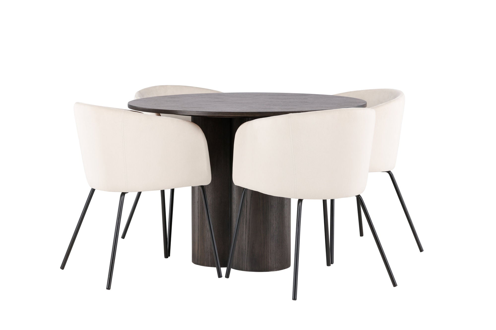 Venture Home OliviaDiningbord-Mocca/MoccaVeneer+Beritstol-Black/BeigeVelvet_4