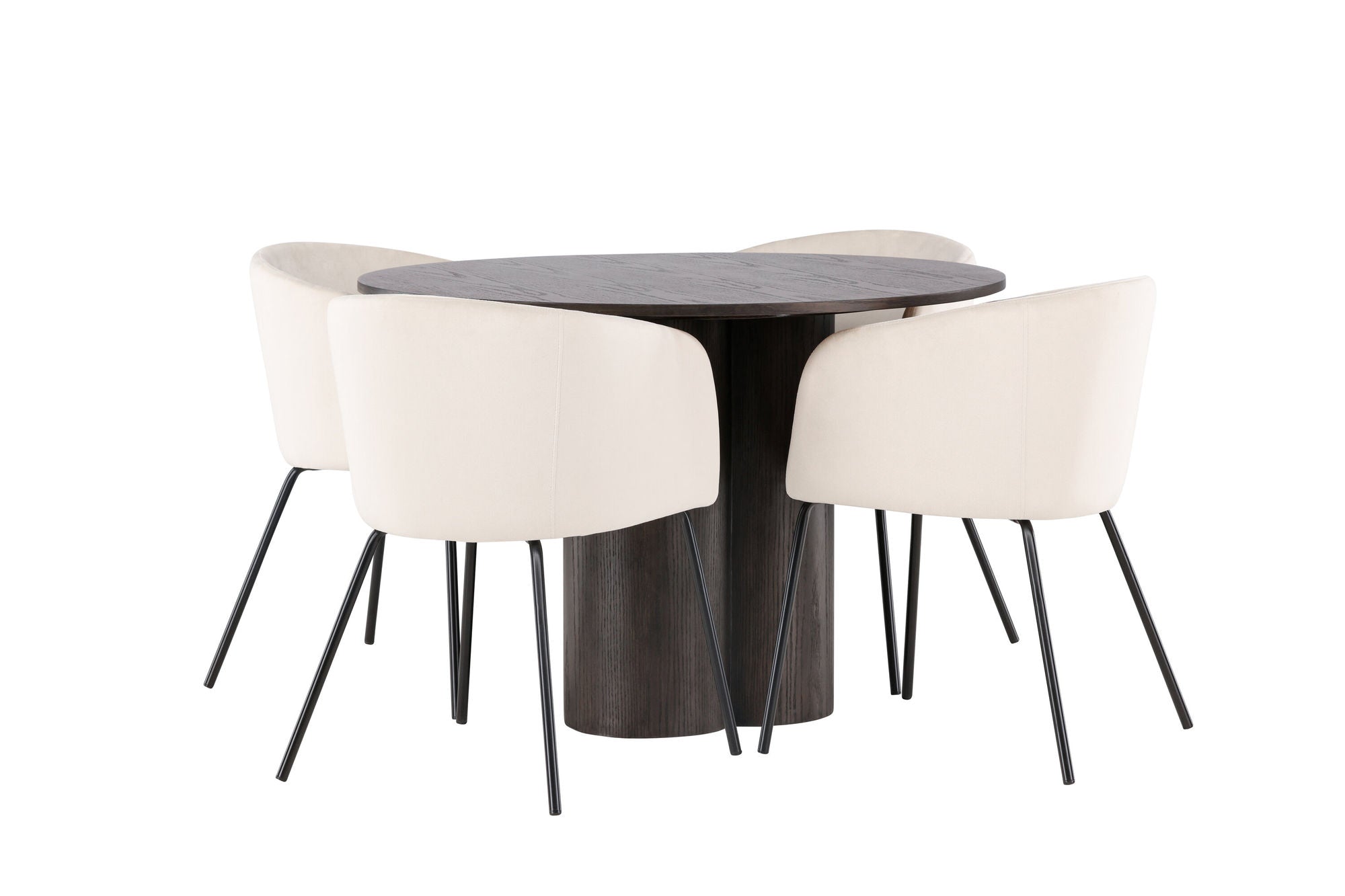 Venture Home OliviaDiningbord-Mocca/MoccaVeneer+Beritstol-Black/BeigeVelvet_4