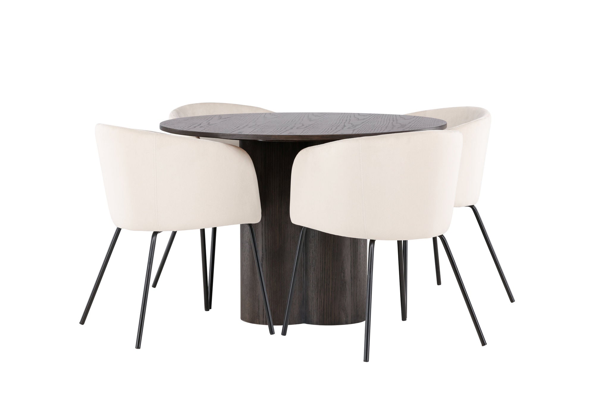 Venture Home OliviaDiningbord-Mocca/MoccaVeneer+Beritstol-Black/BeigeVelvet_4