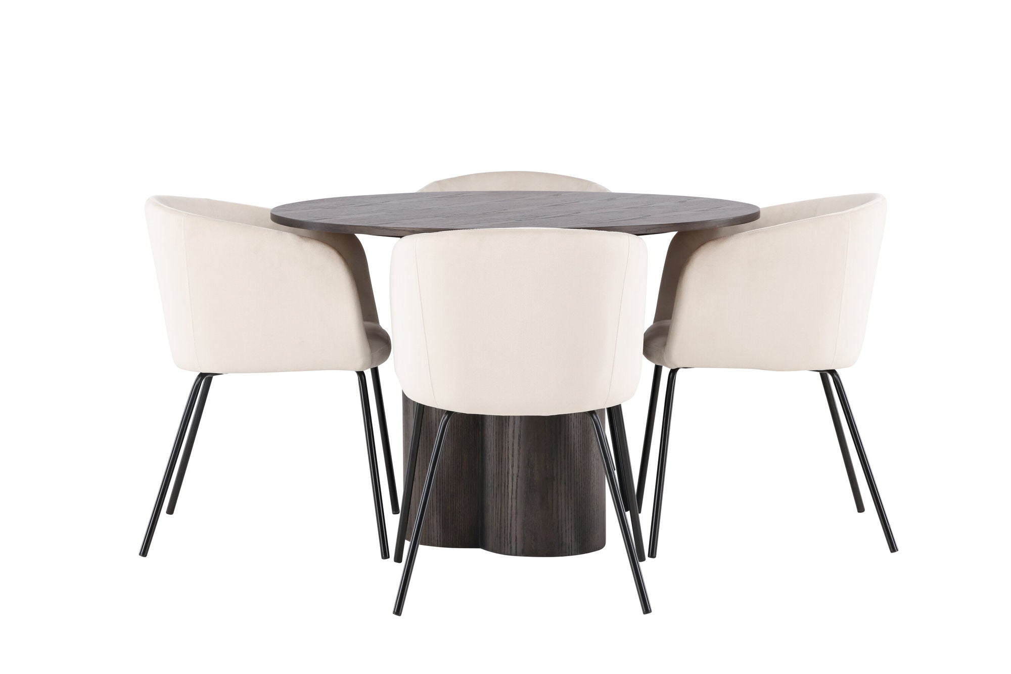 Venture Home OliviaDiningbord-Mocca/MoccaVeneer+Beritstol-Black/BeigeVelvet_4