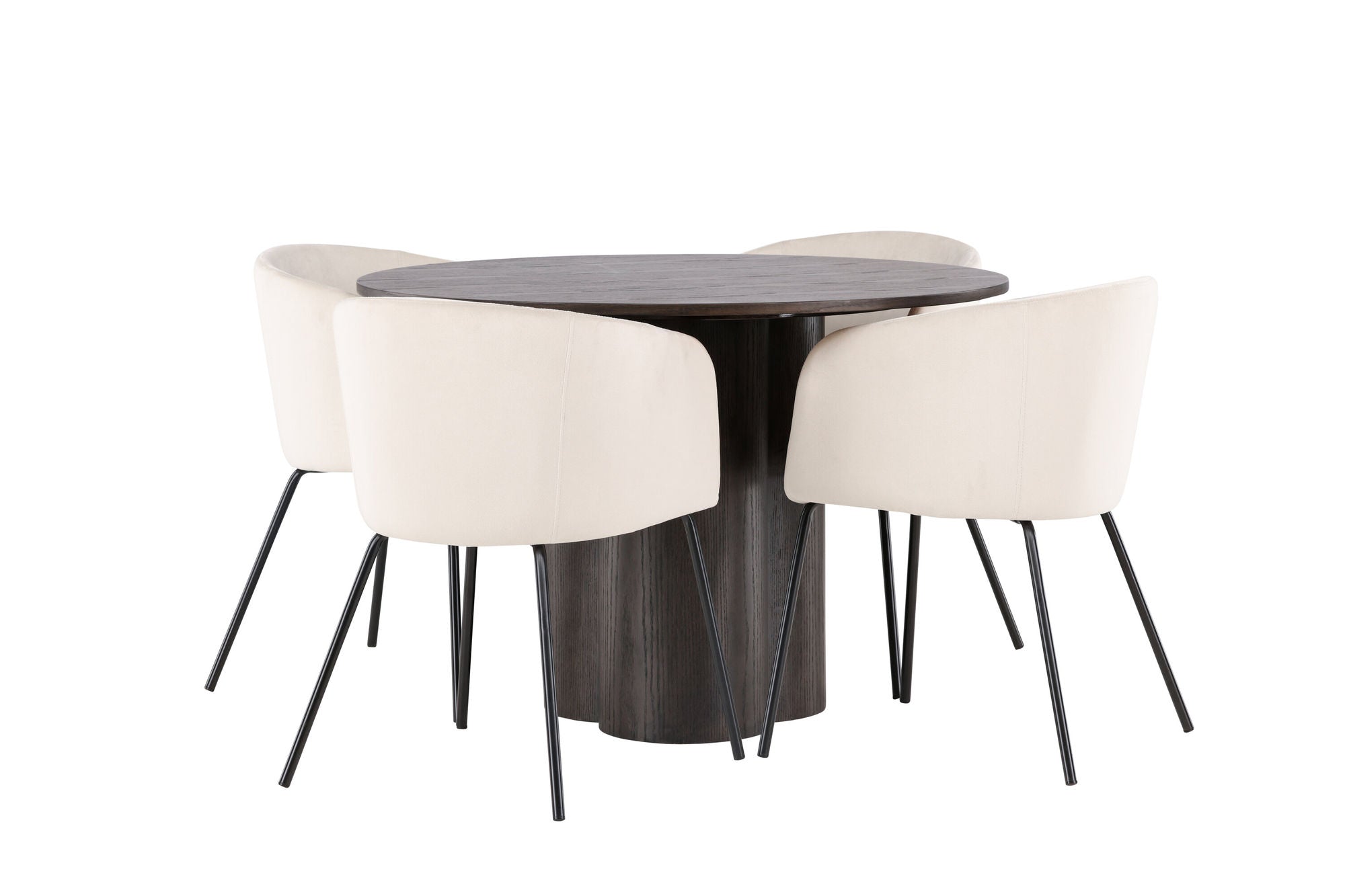 Venture Home OliviaDiningbord-Mocca/MoccaVeneer+Beritstol-Black/BeigeVelvet_4
