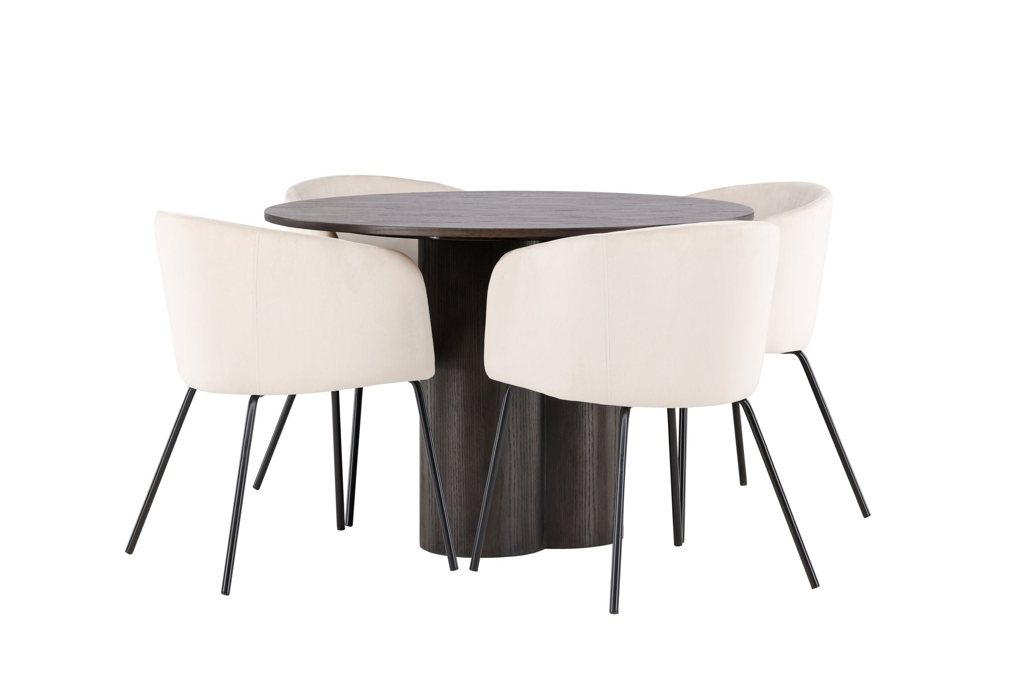Venture Home OliviaDiningbord-Mocca/MoccaVeneer+Beritstol-Black/BeigeVelvet_4