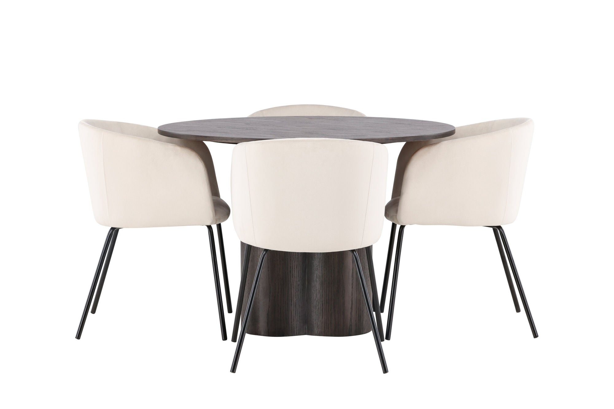 Venture Home OliviaDiningbord-Mocca/MoccaVeneer+Beritstol-Black/BeigeVelvet_4