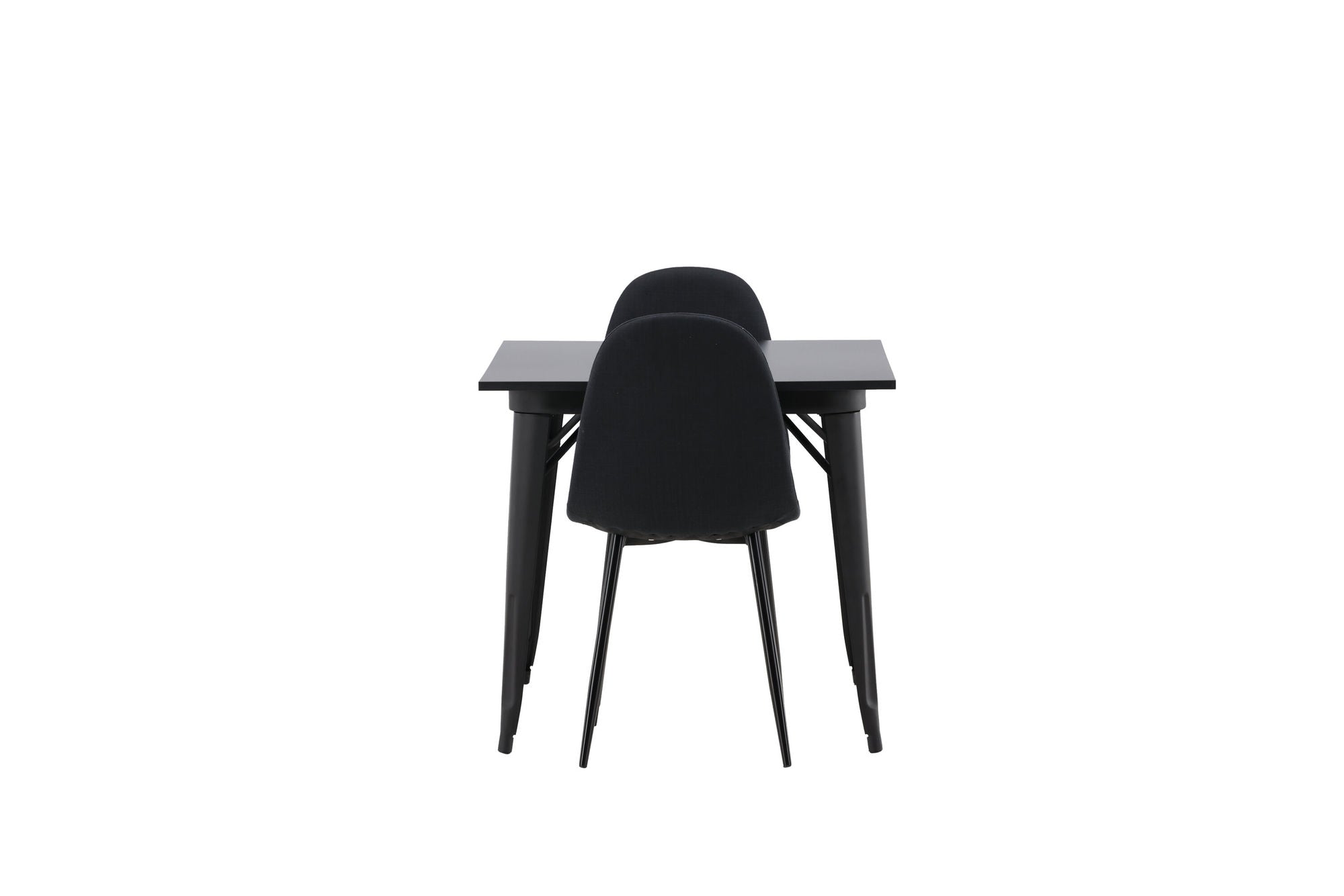 Venture Home Tempe spisebord - Black / Black MDF +Polar Spisebordsstol - Black Legs - Black Fabric _2