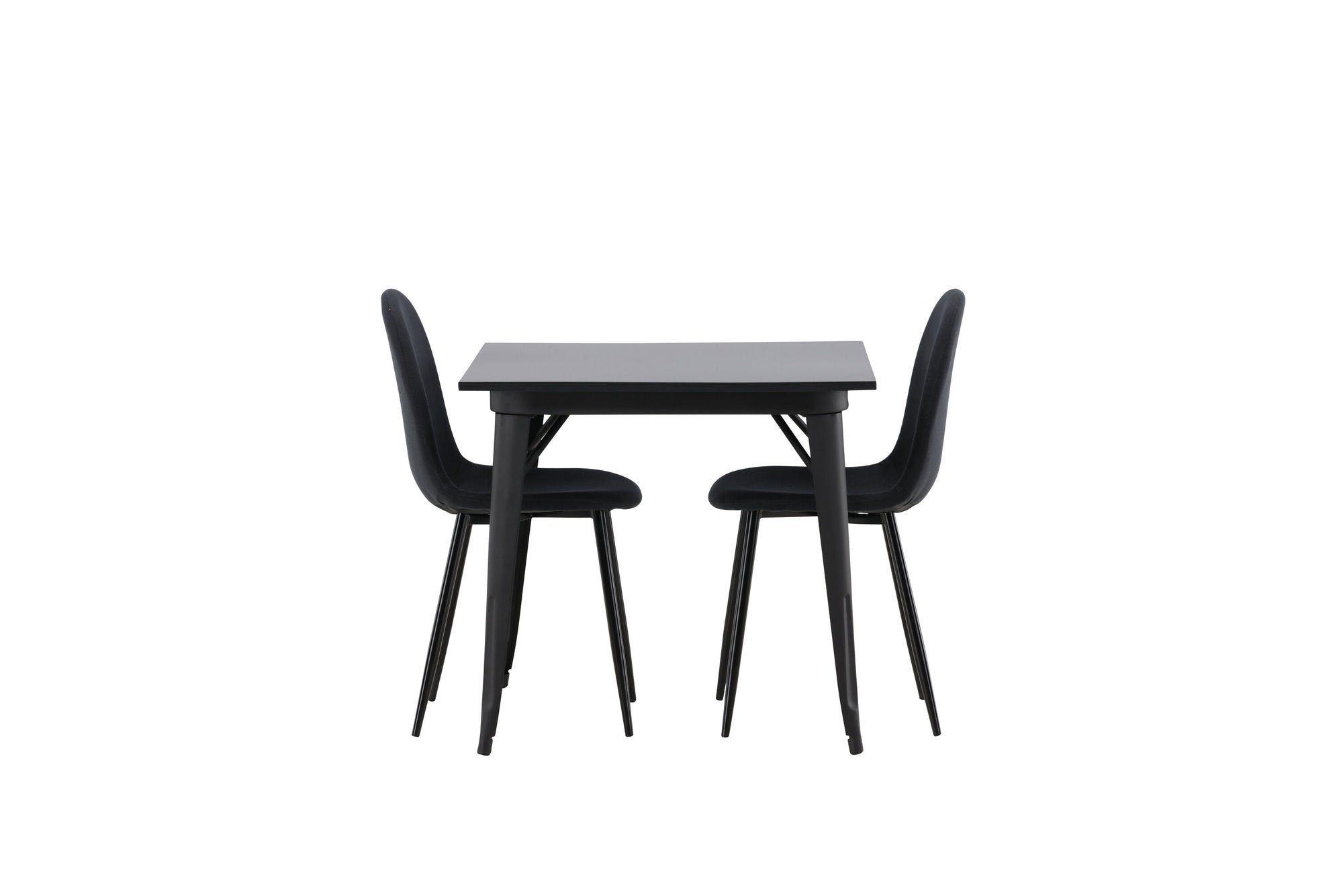 Venture Home Tempe spisebord - Black / Black MDF +Polar Spisebordsstol - Black Legs - Black Fabric _2