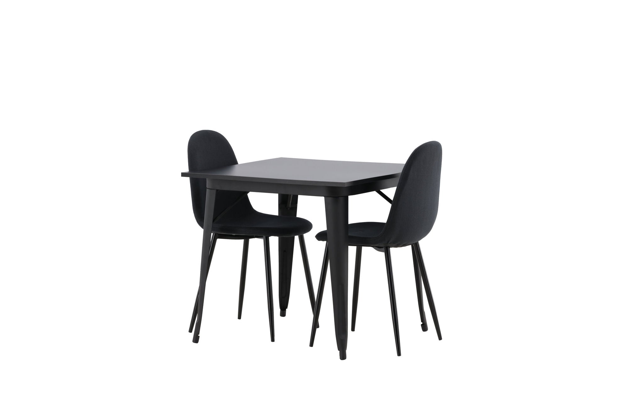 Venture Home Tempe spisebord - Black / Black MDF +Polar Spisebordsstol - Black Legs - Black Fabric _2