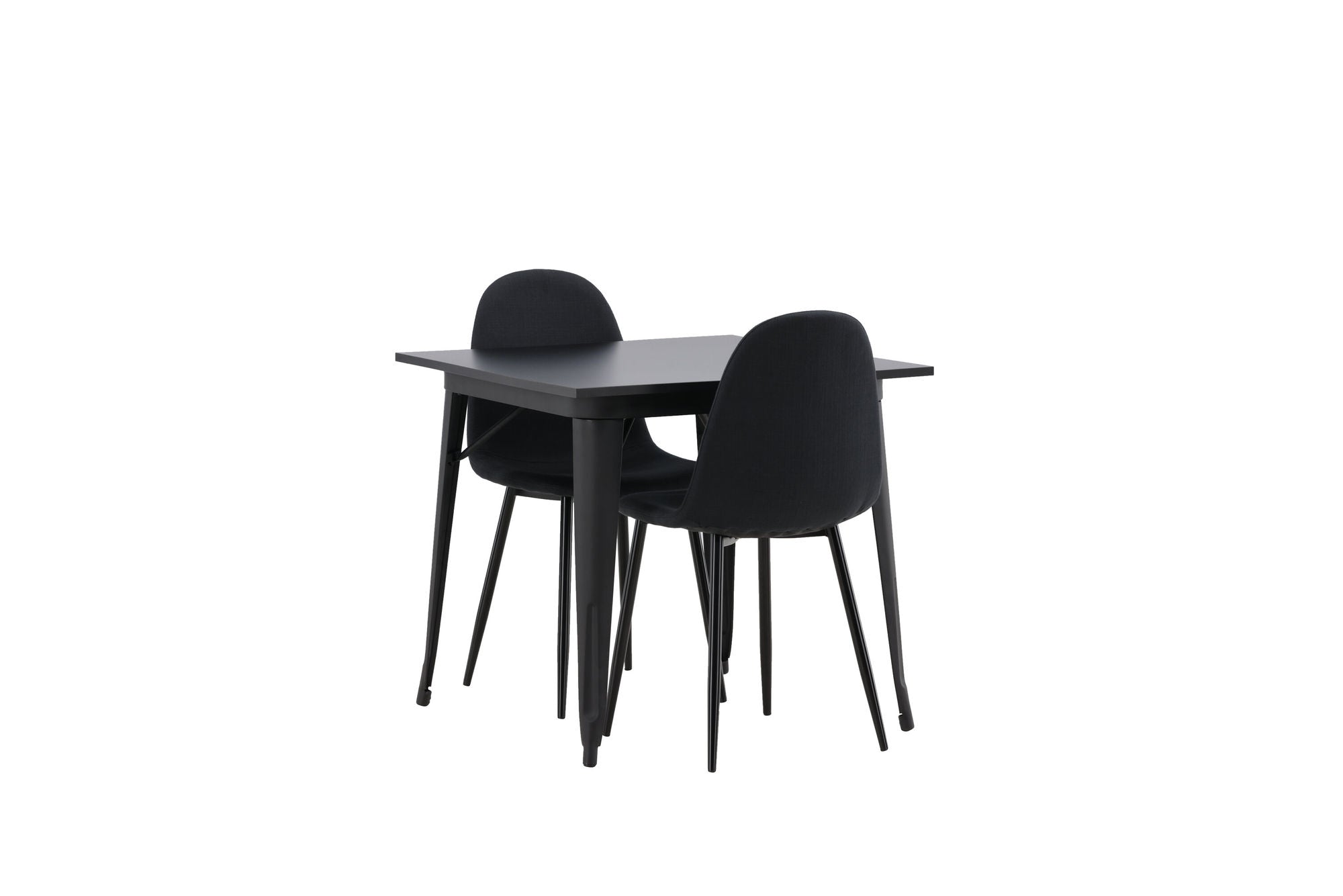 Venture Home Tempe spisebord - Black / Black MDF +Polar Spisebordsstol - Black Legs - Black Fabric _2