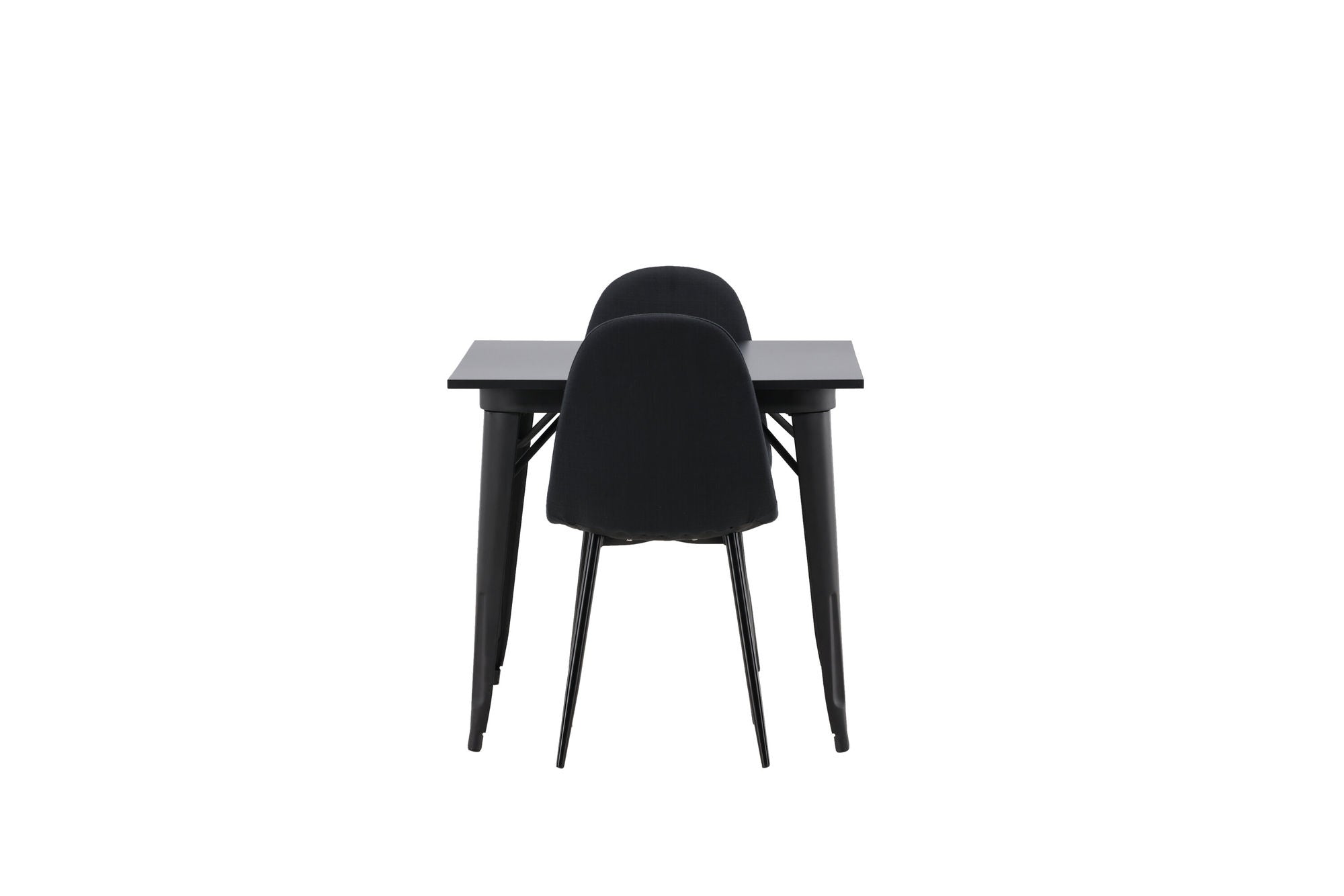 Venture Home Tempe spisebord - Black / Black MDF +Polar Spisebordsstol - Black Legs - Black Fabric _2
