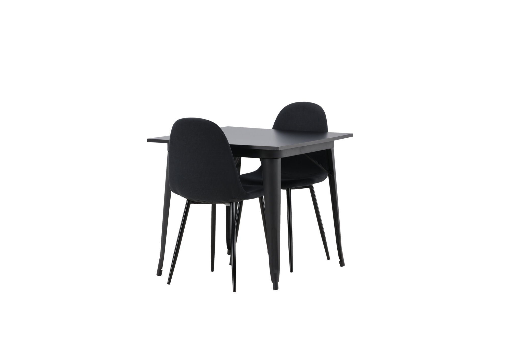 Venture Home Tempe spisebord - Black / Black MDF +Polar Spisebordsstol - Black Legs - Black Fabric _2
