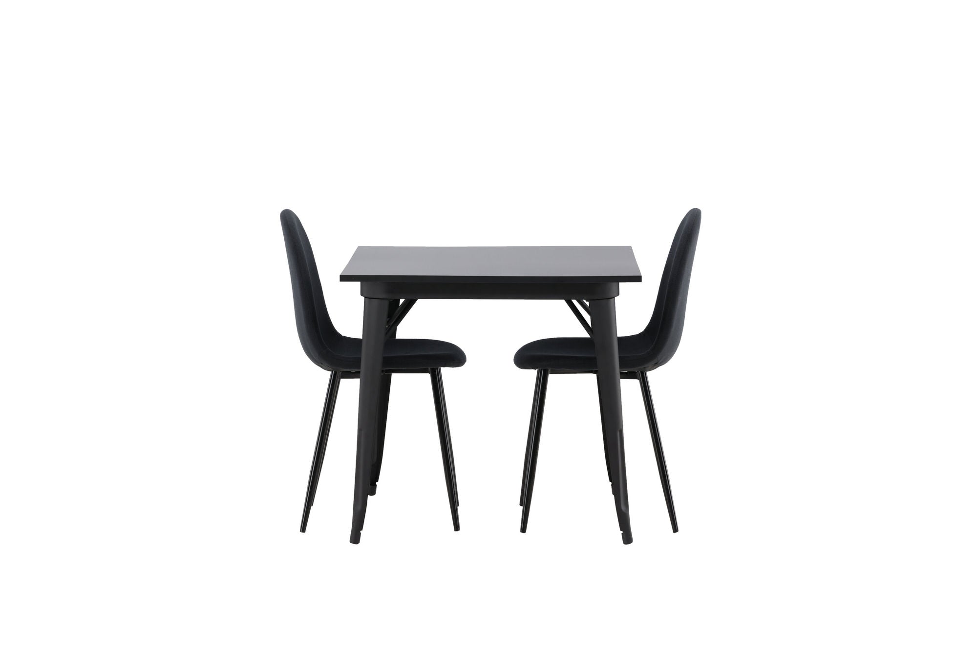 Venture Home Tempe spisebord - Black / Black MDF +Polar Spisebordsstol - Black Legs - Black Fabric _2