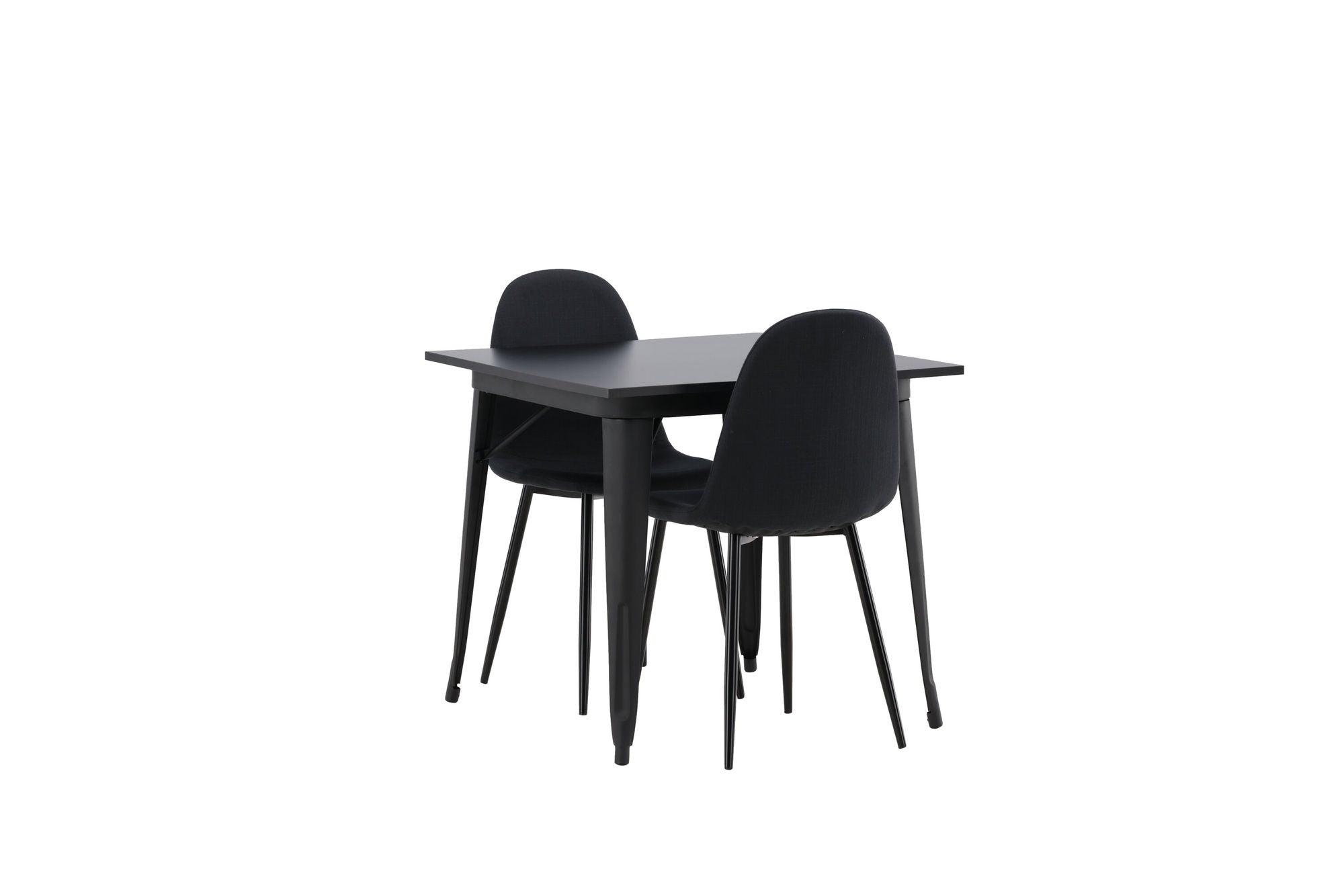 Venture Home Tempe spisebord - Black / Black MDF +Polar Spisebordsstol - Black Legs - Black Fabric _2