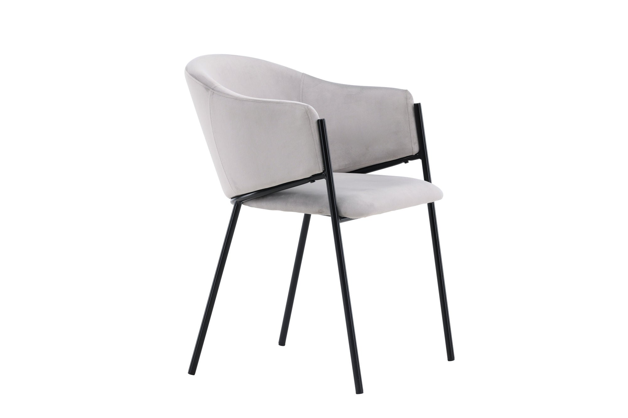 Venture Home Evelina Spisebordsstol 2-pack - Black / Light grey Velvet
