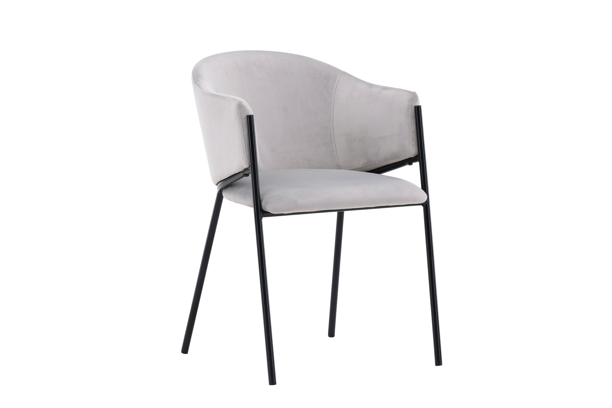 Venture Home Evelina Spisebordsstol 2-pack - Black / Light grey Velvet