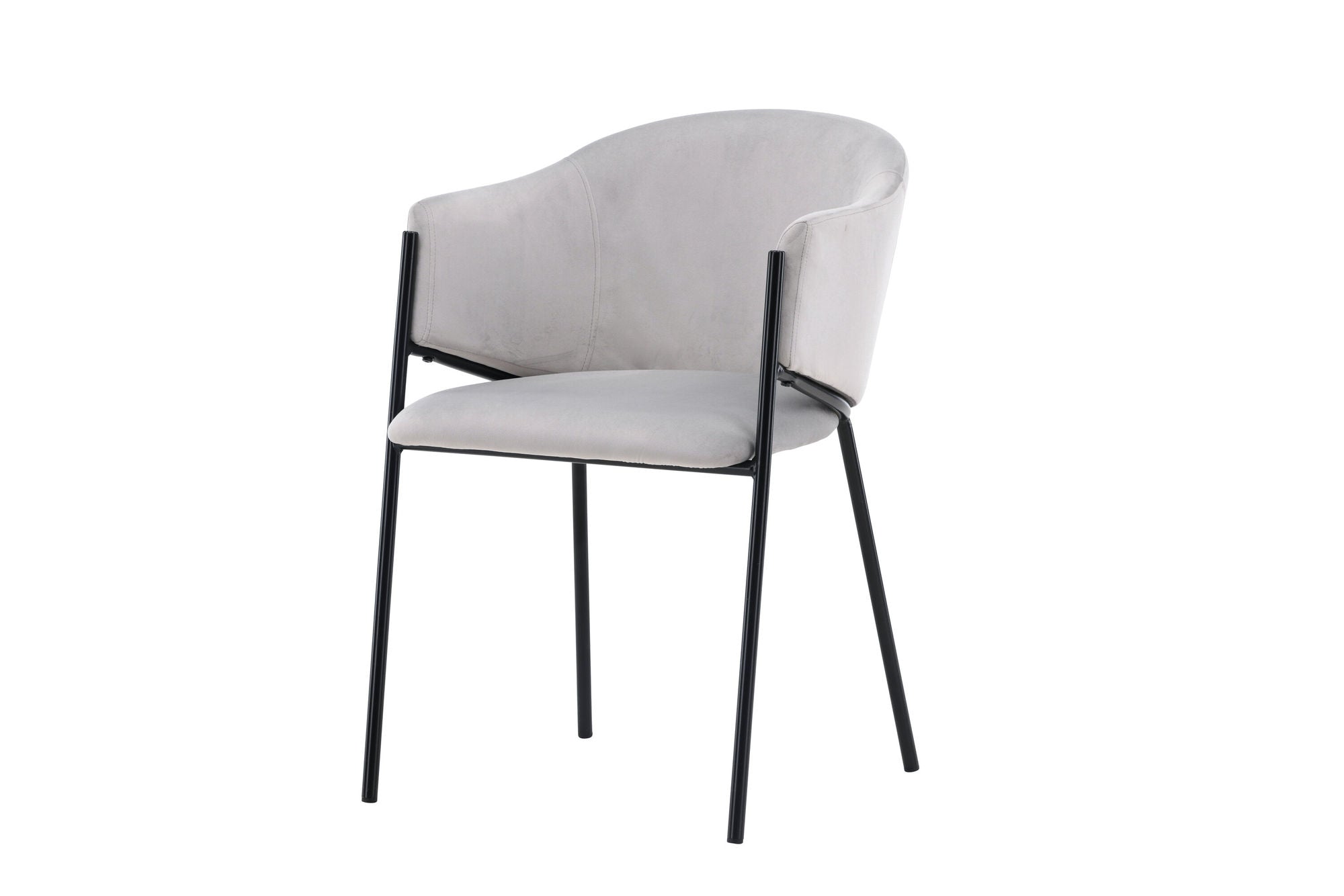 Venture Home Evelina Spisebordsstol 2-pack - Black / Light grey Velvet