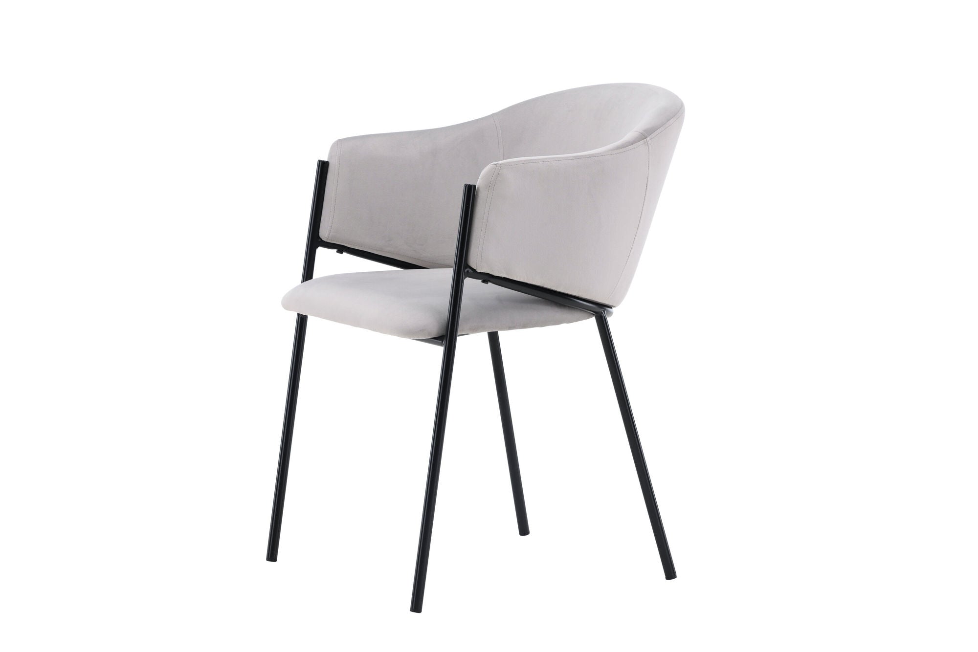 Venture Home Evelina Spisebordsstol 2-pack - Black / Light grey Velvet