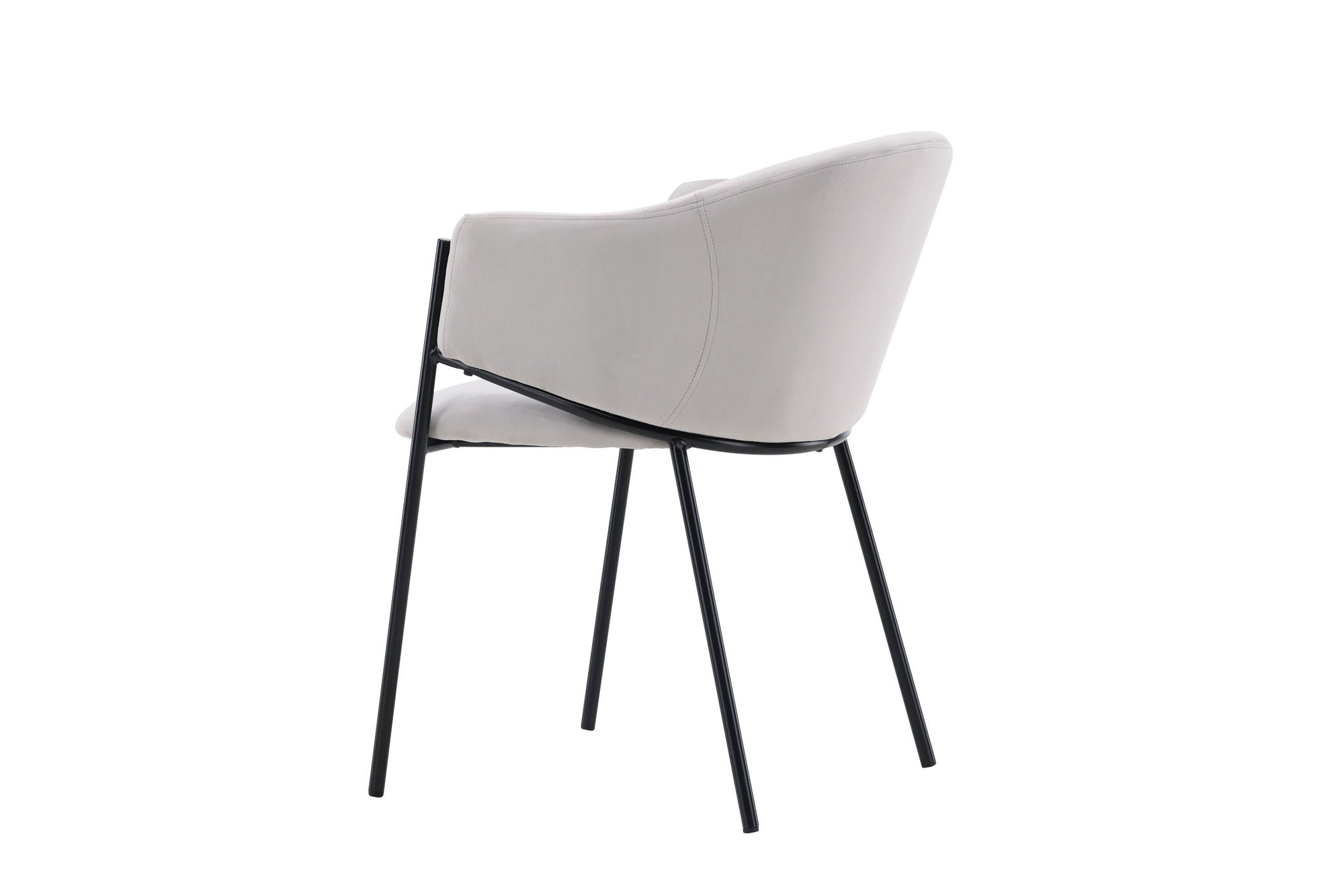 Venture Home Evelina Spisebordsstol 2-pack - Black / Light grey Velvet