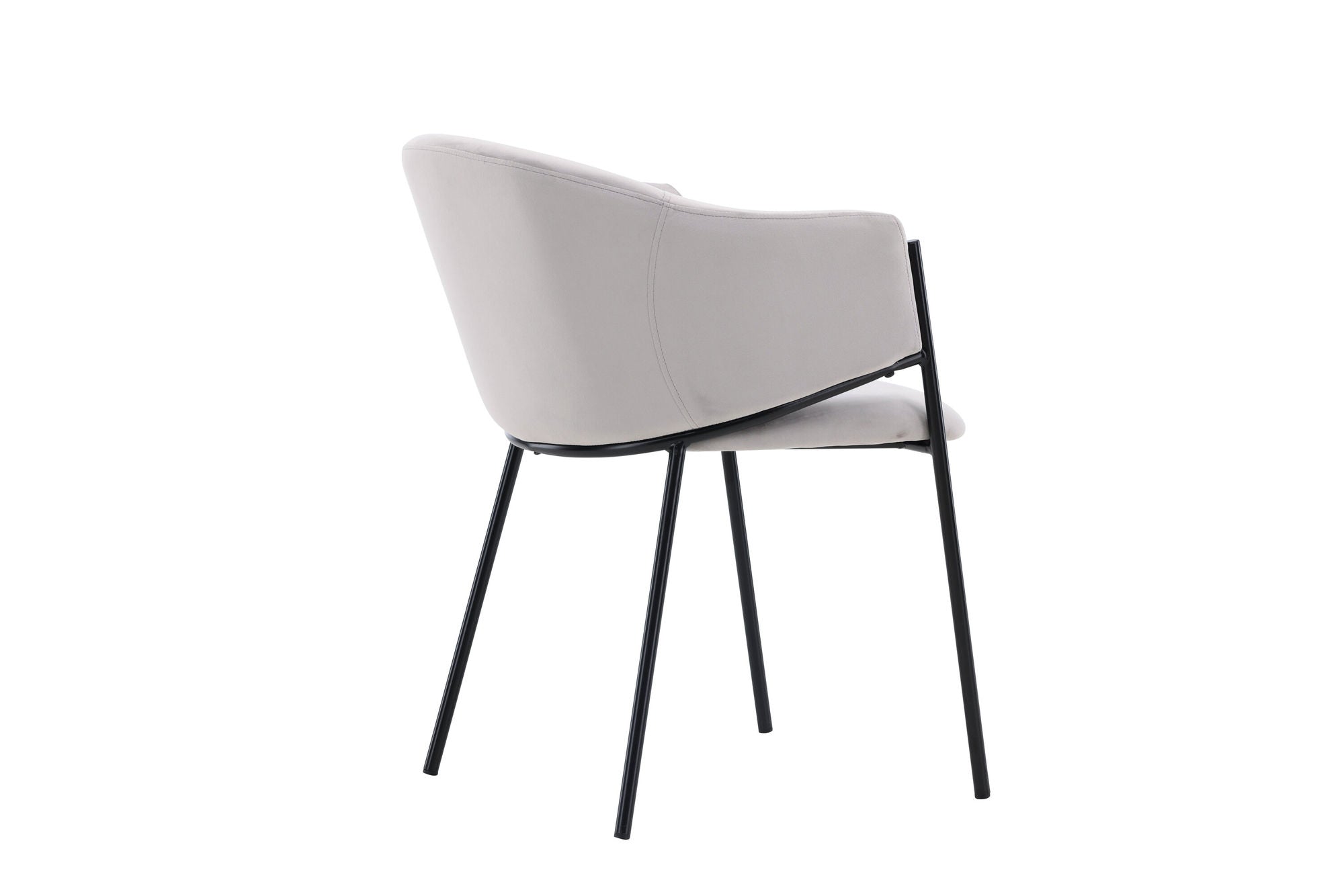 Venture Home Evelina Spisebordsstol 2-pack - Black / Light grey Velvet