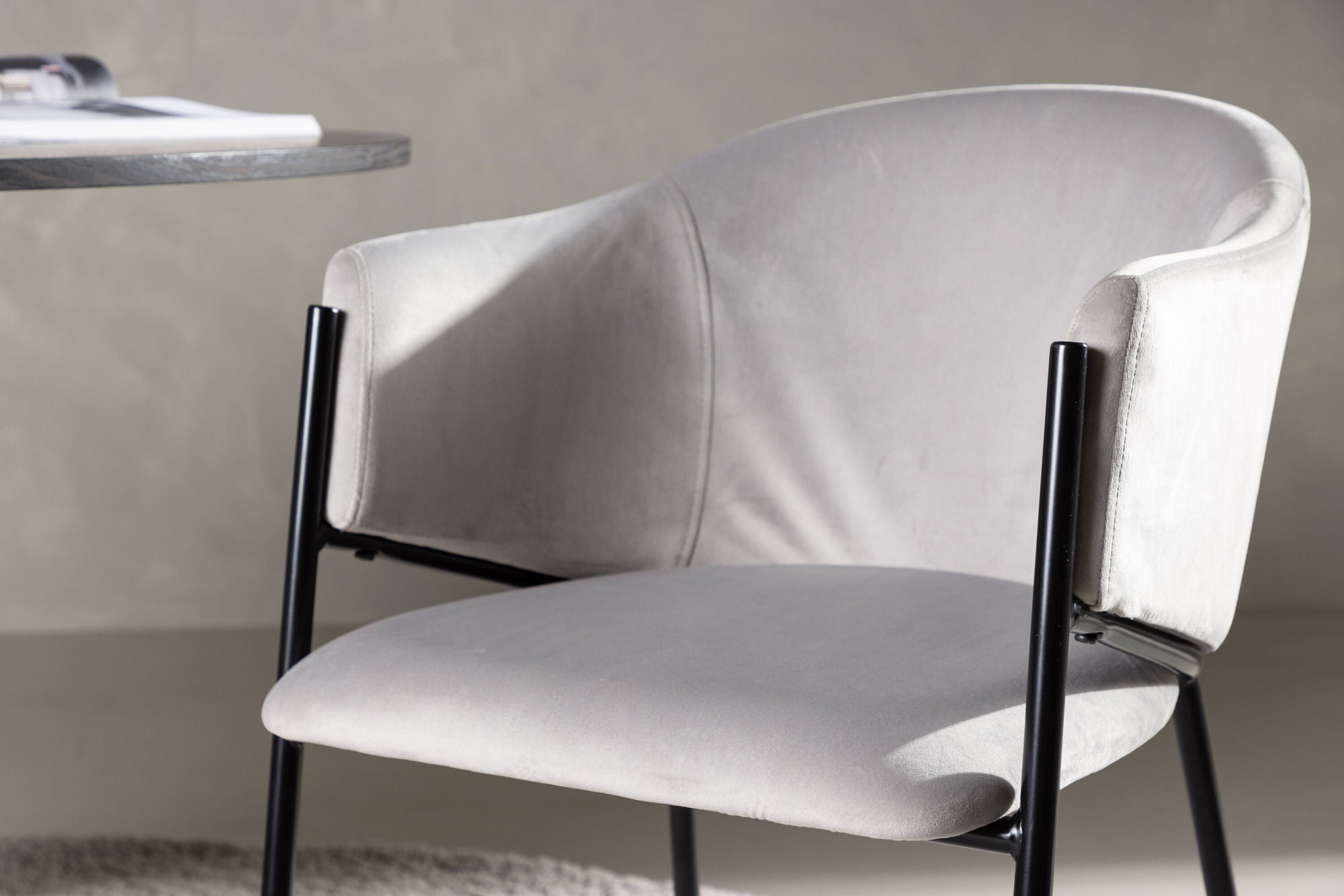 Venture Home Evelina Spisebordsstol 2-pack - Black / Light grey Velvet