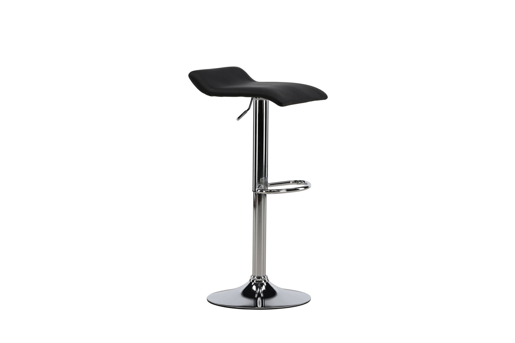 Venture Home Jonna Bar stol 2-pack - Chromed Steel / Black Fabric