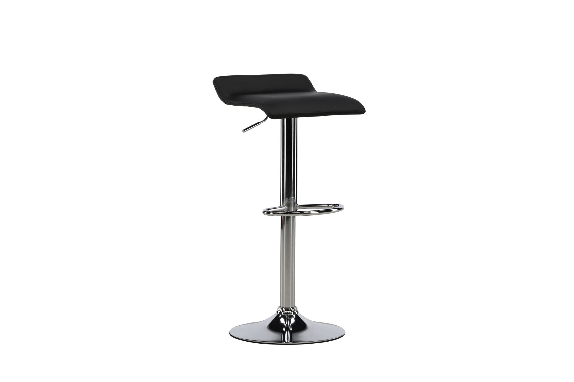 Venture Home Jonna Bar stol 2-pack - Chromed Steel / Black Fabric