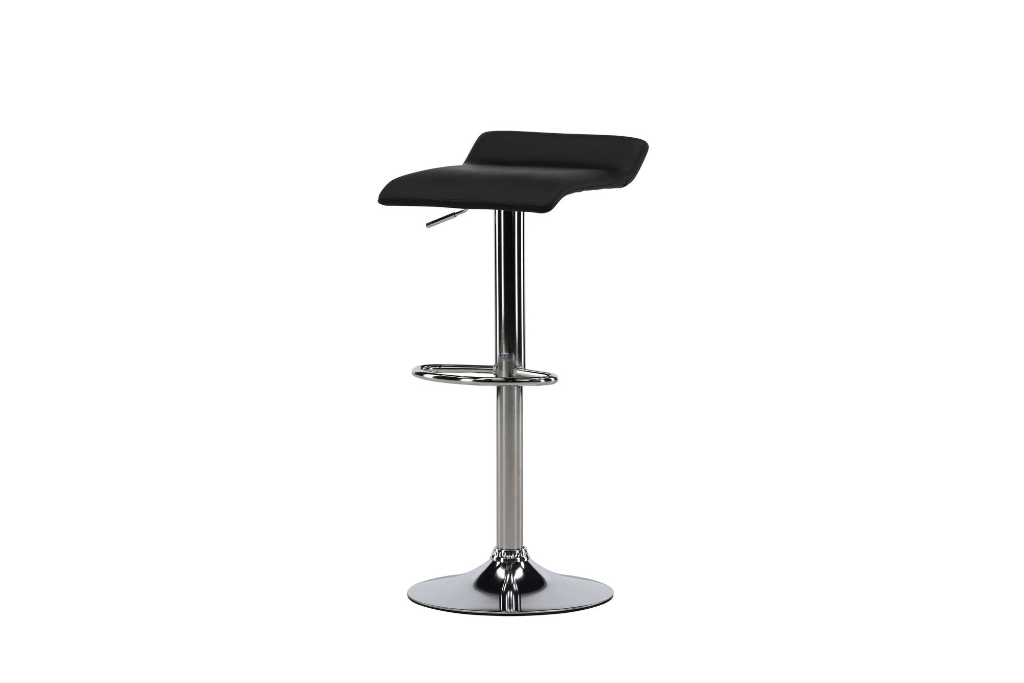 Venture Home Jonna Bar stol 2-pack - Chromed Steel / Black Fabric