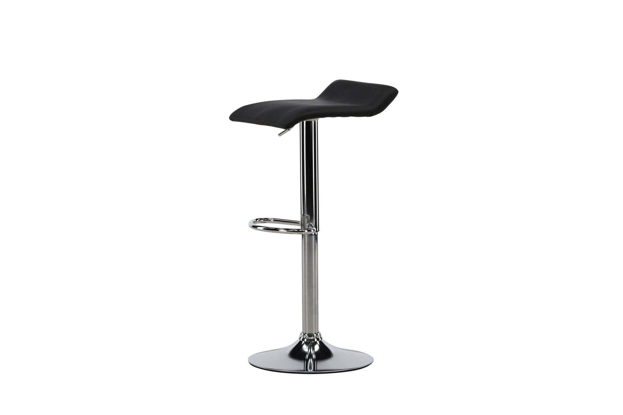 Venture Home Jonna Bar stol 2-pack - Chromed Steel / Black Fabric
