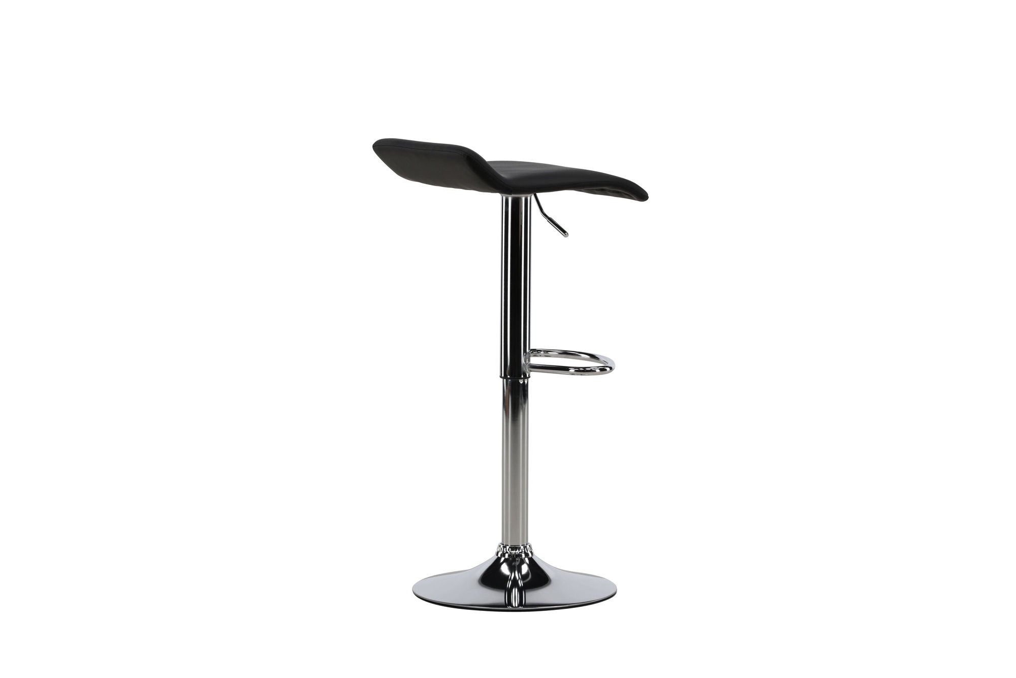 Venture Home Jonna Bar stol 2-pack - Chromed Steel / Black Fabric