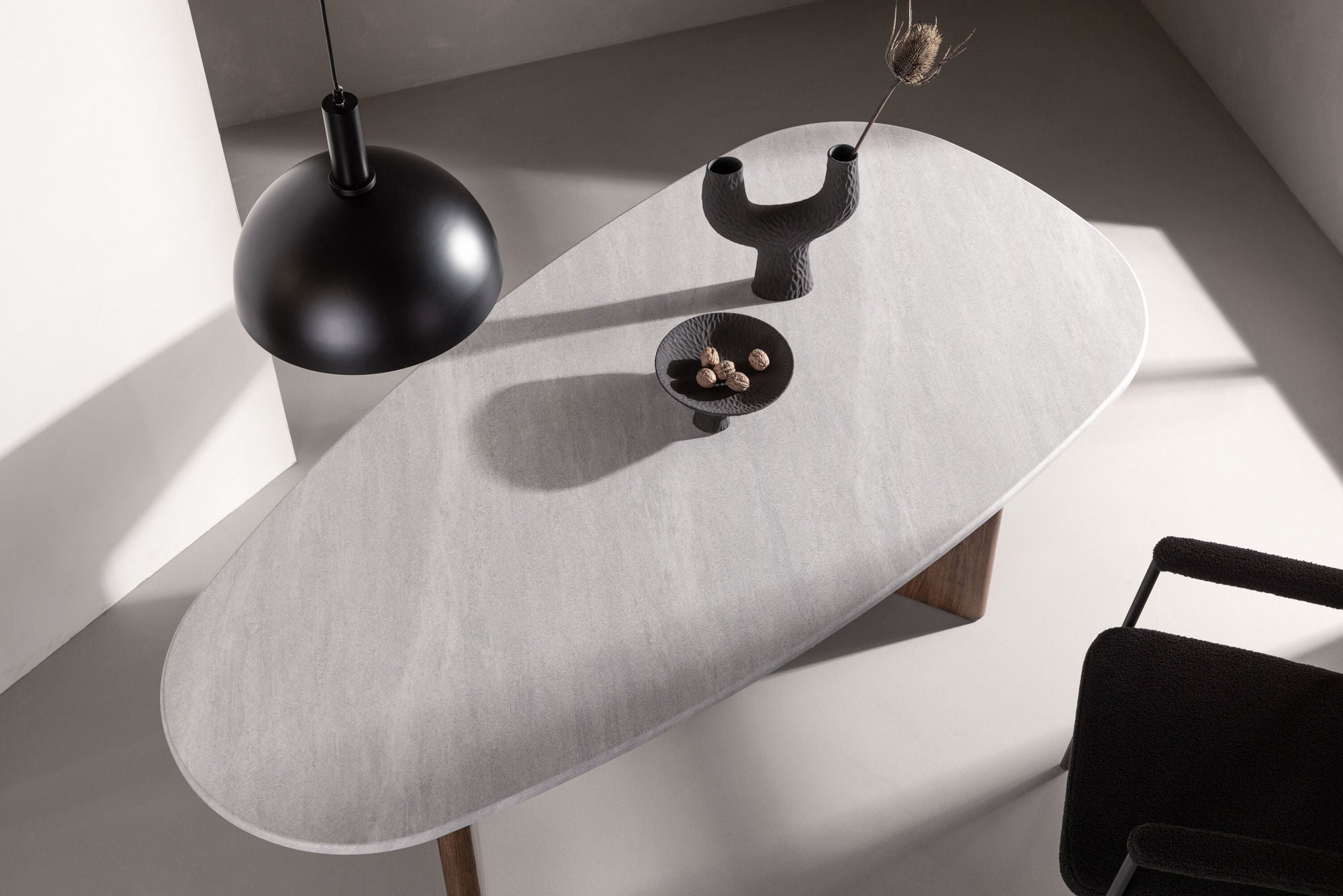 Venture Home Grönvik spisebord 180*75 - Mocca / Light Grey Concretelook MDF
