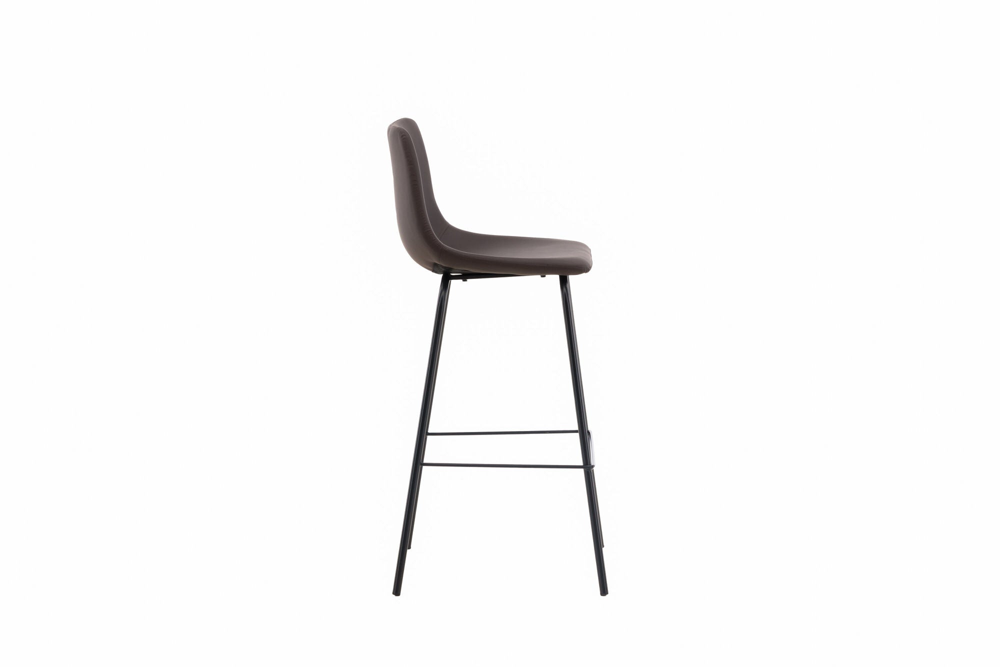 Venture Home Alexi Bar stol 2-pack - Matte black / Dark brown PU