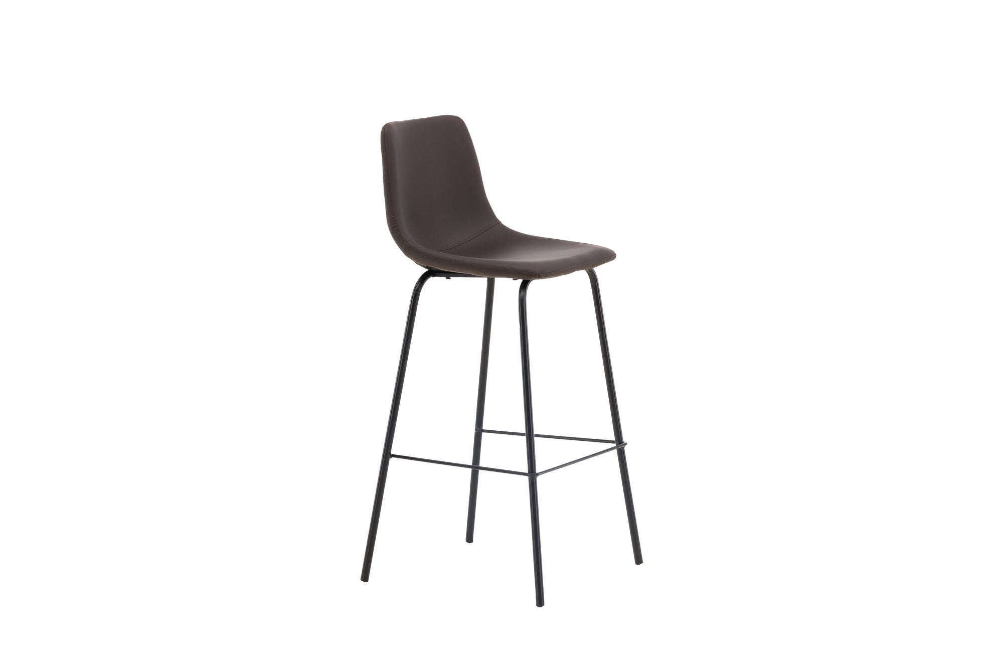 Venture Home Alexi Bar stol 2-pack - Matte black / Dark brown PU