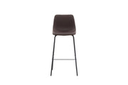 Venture Home Alexi Bar stol 2-pack - Matte black / Dark brown PU