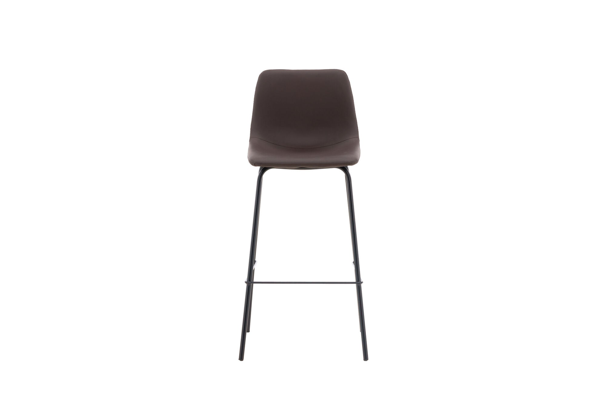 Venture Home Alexi Bar stol 2-pack - Matte black / Dark brown PU